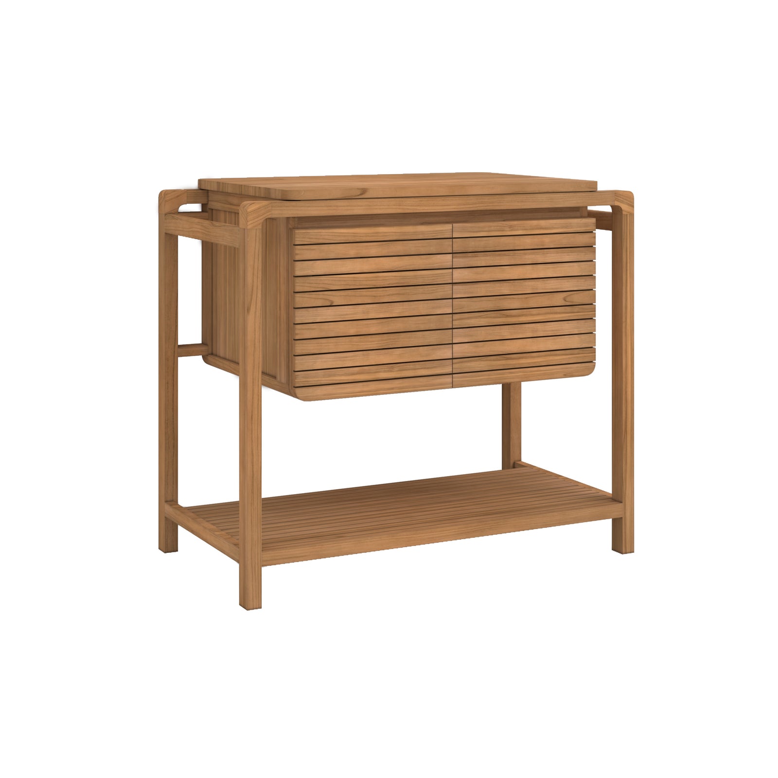 meuble vasque lucette 90 cm bois de teck
