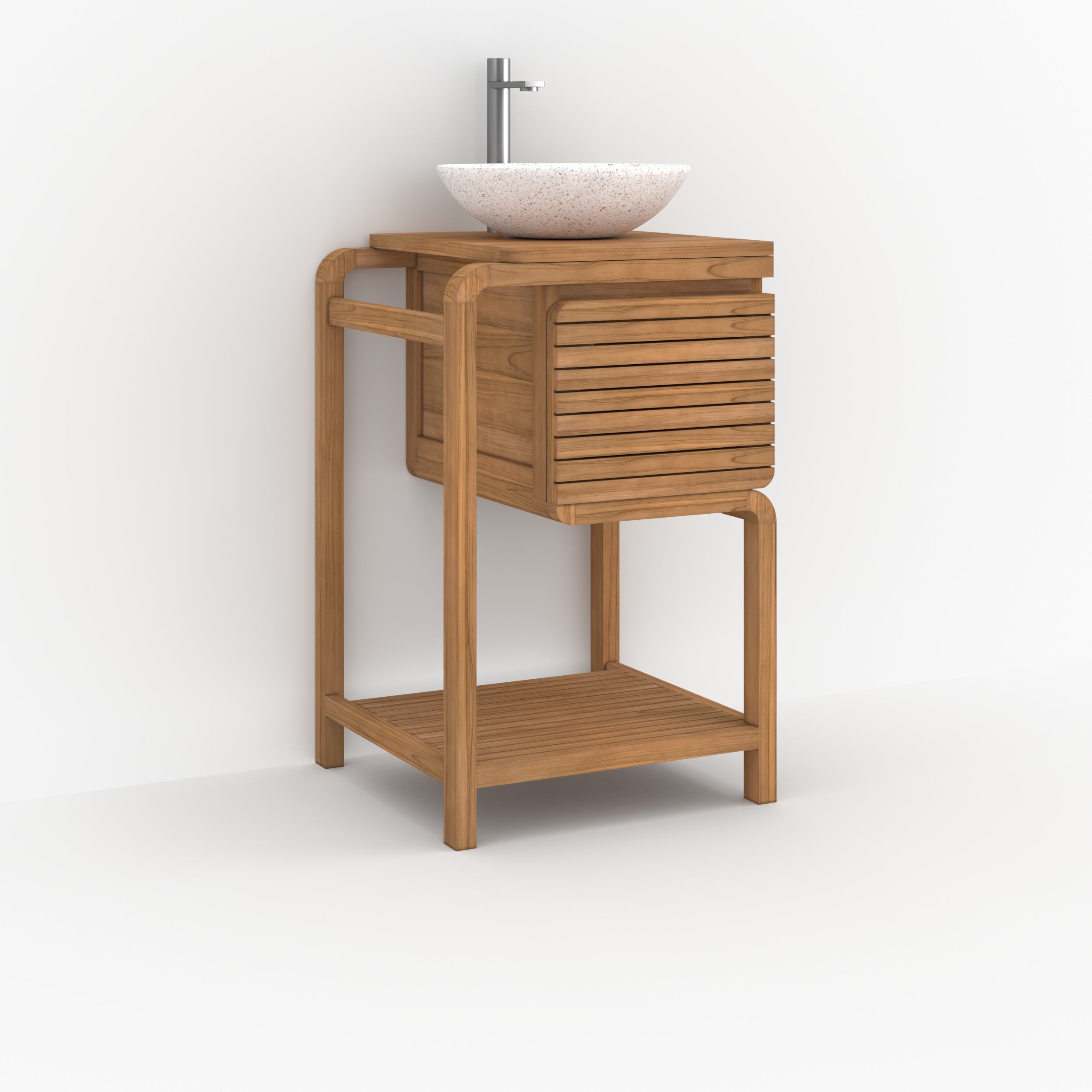 meuble vasque lucette en teck 50 cm