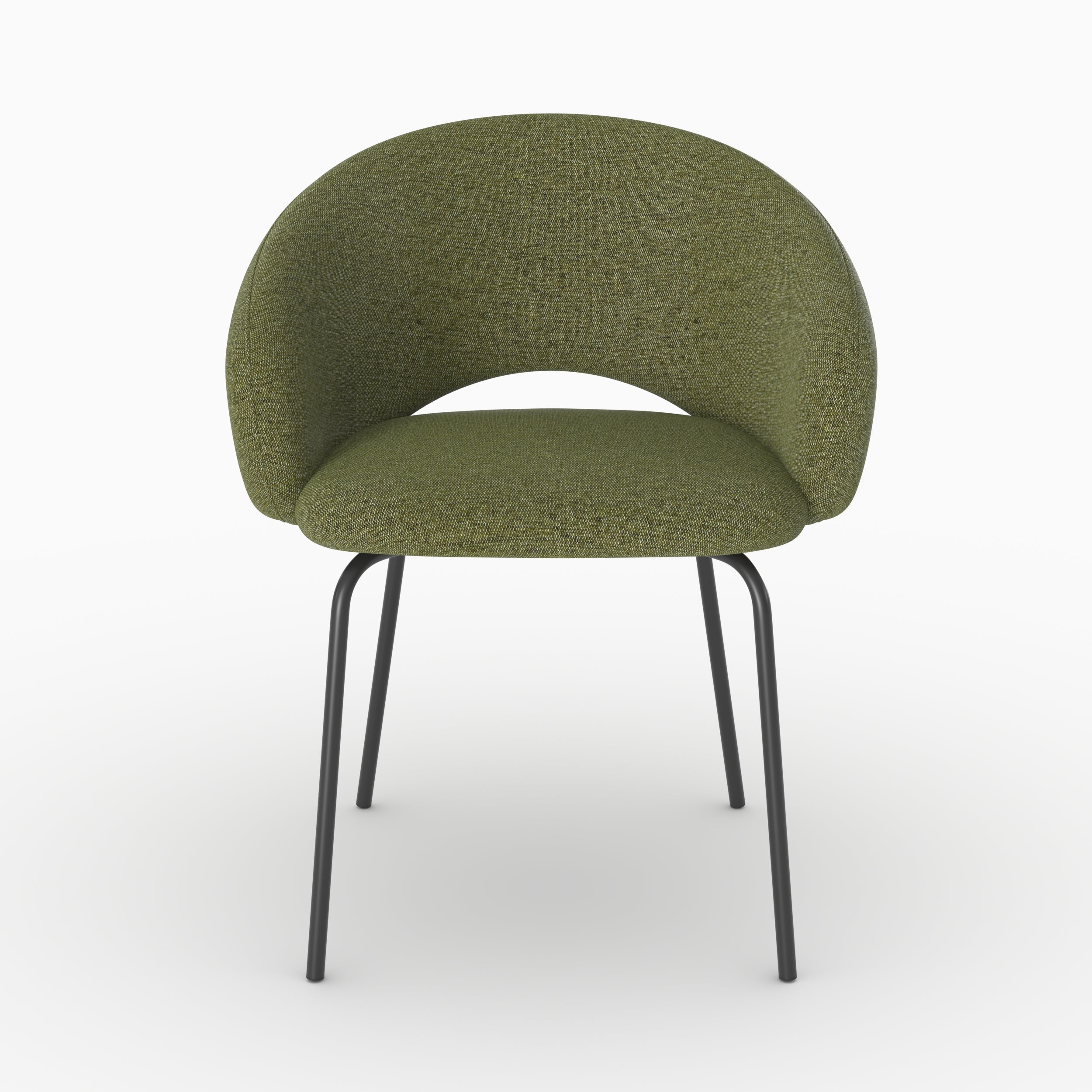 Chaise Milly en tissu vert chiné