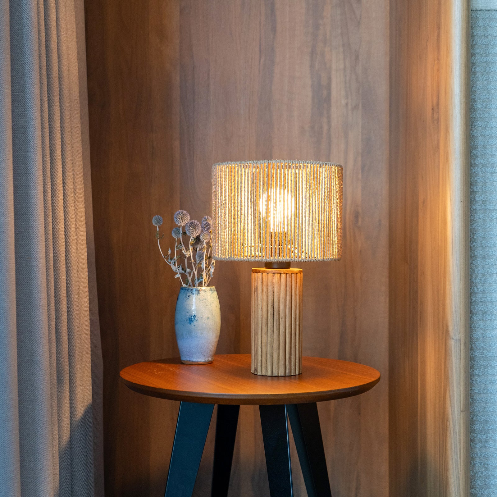 mira lampe a poser papier corde bois shooting