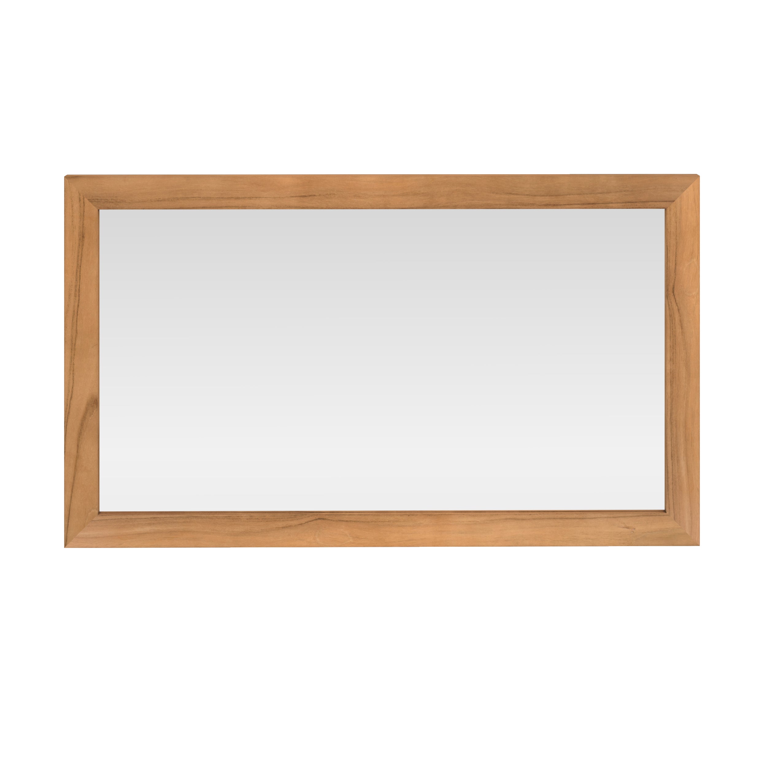 miroir mural de salle de bain clea rectangulaire en bois fond blanc