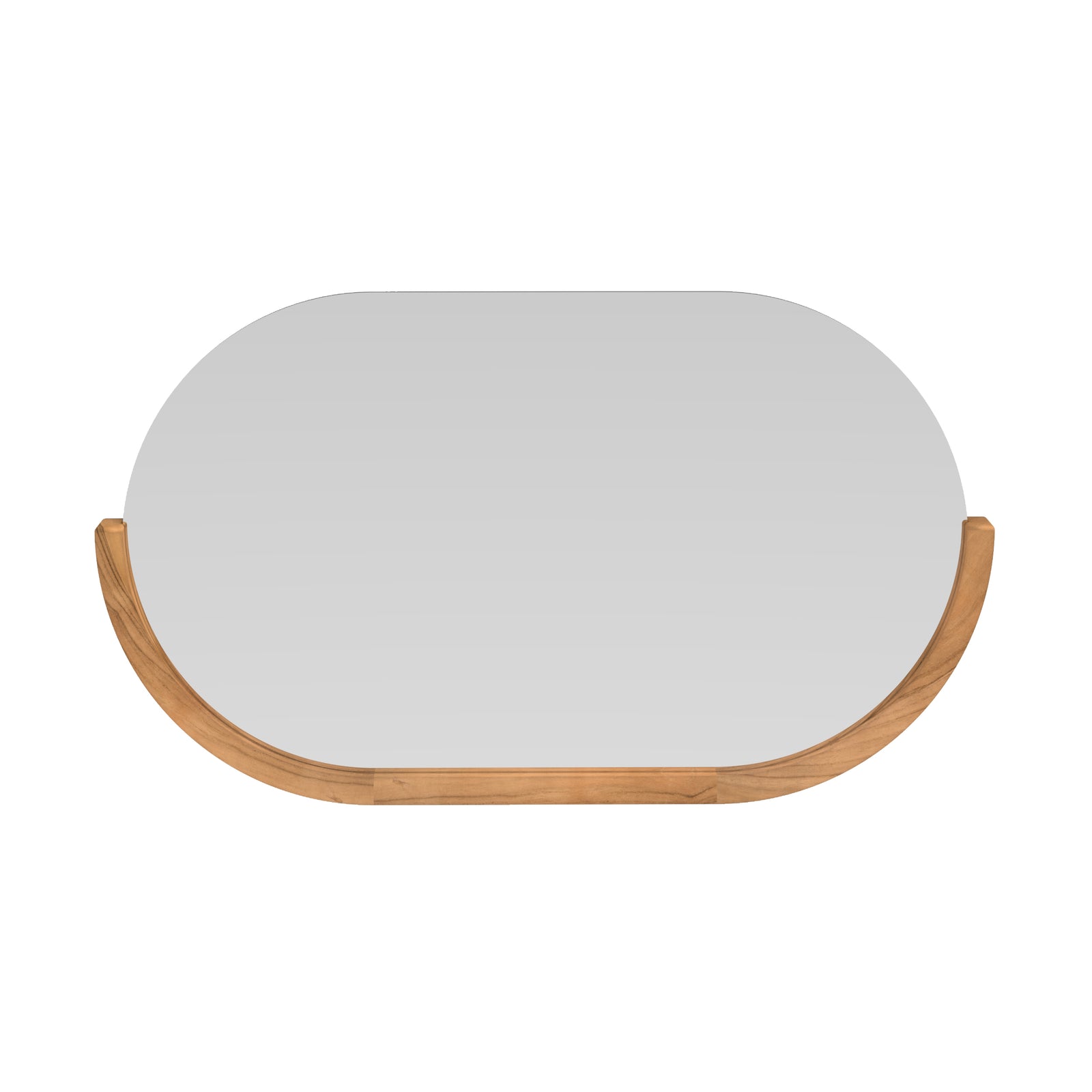 miroir mural de salle de bain zephyr ovale fond blanc