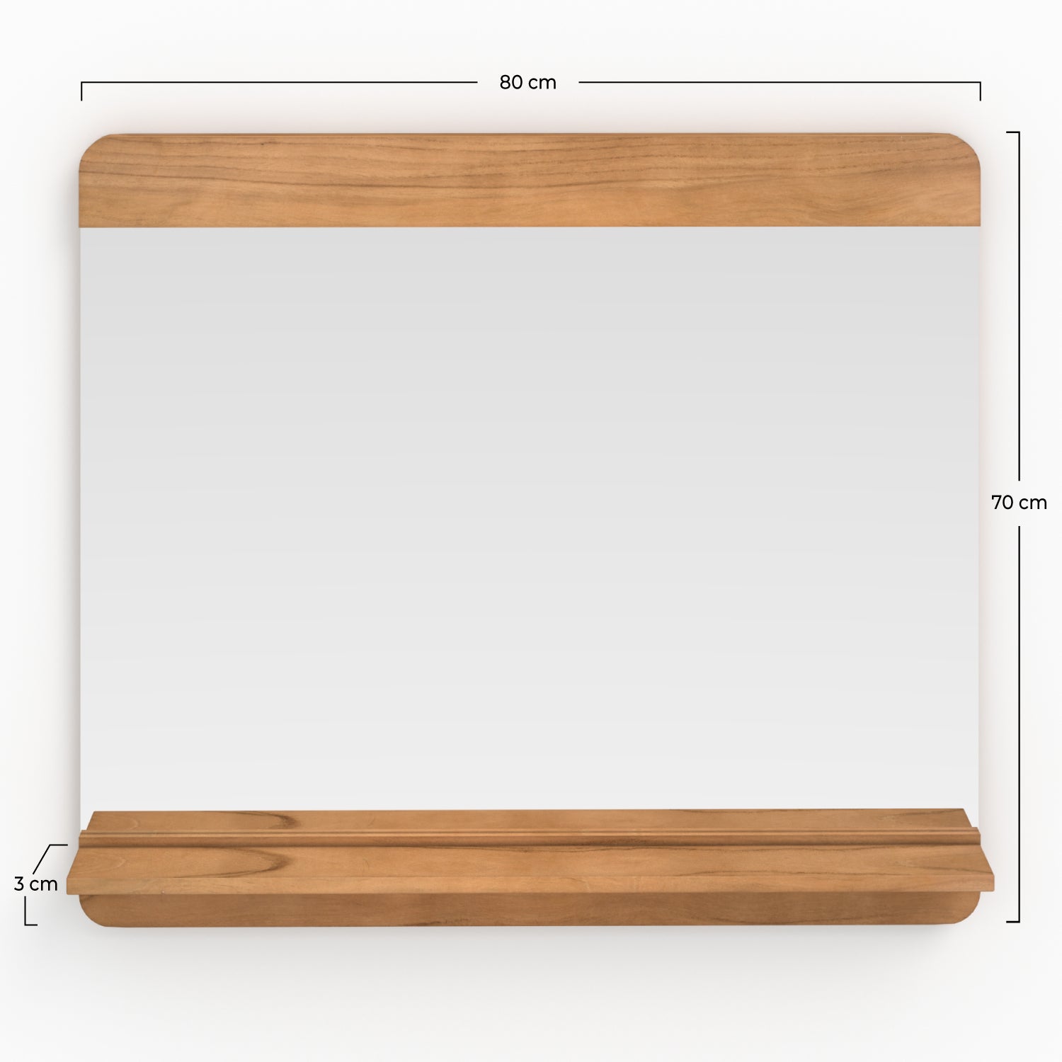miroir rectangulaire bois etagere salle de bain nymphea
