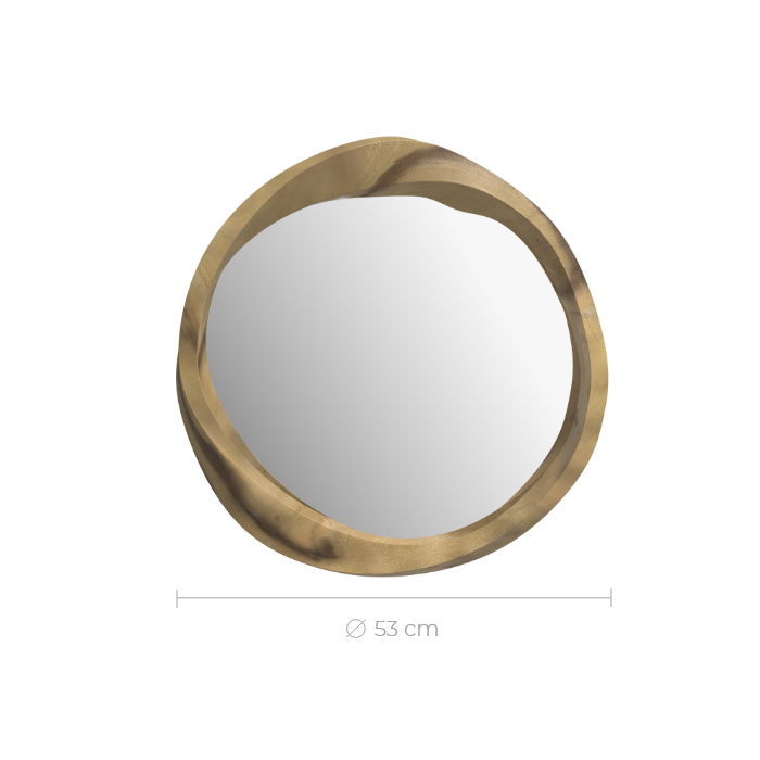 miroir yong en bois clair de suar 53 cm