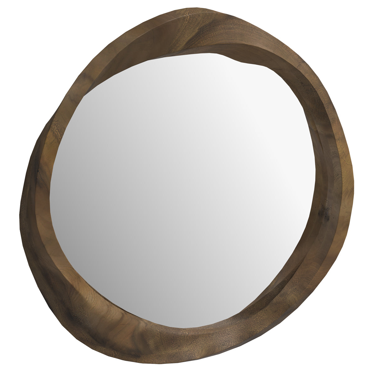 miroir yong en bois de suar ondule