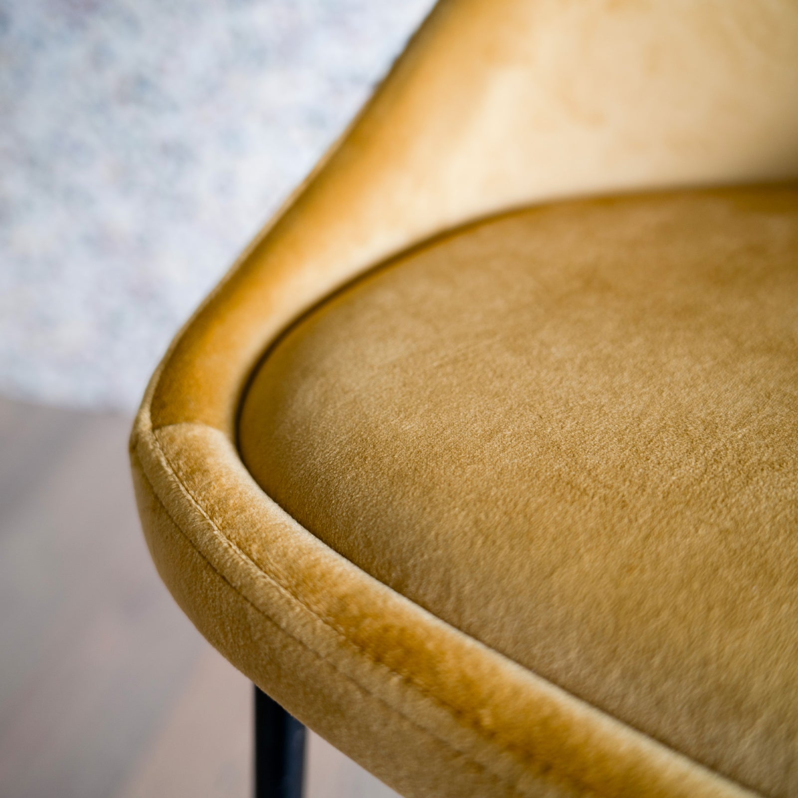 misty chaise de bar en velours jaune lot de 2 65 cm