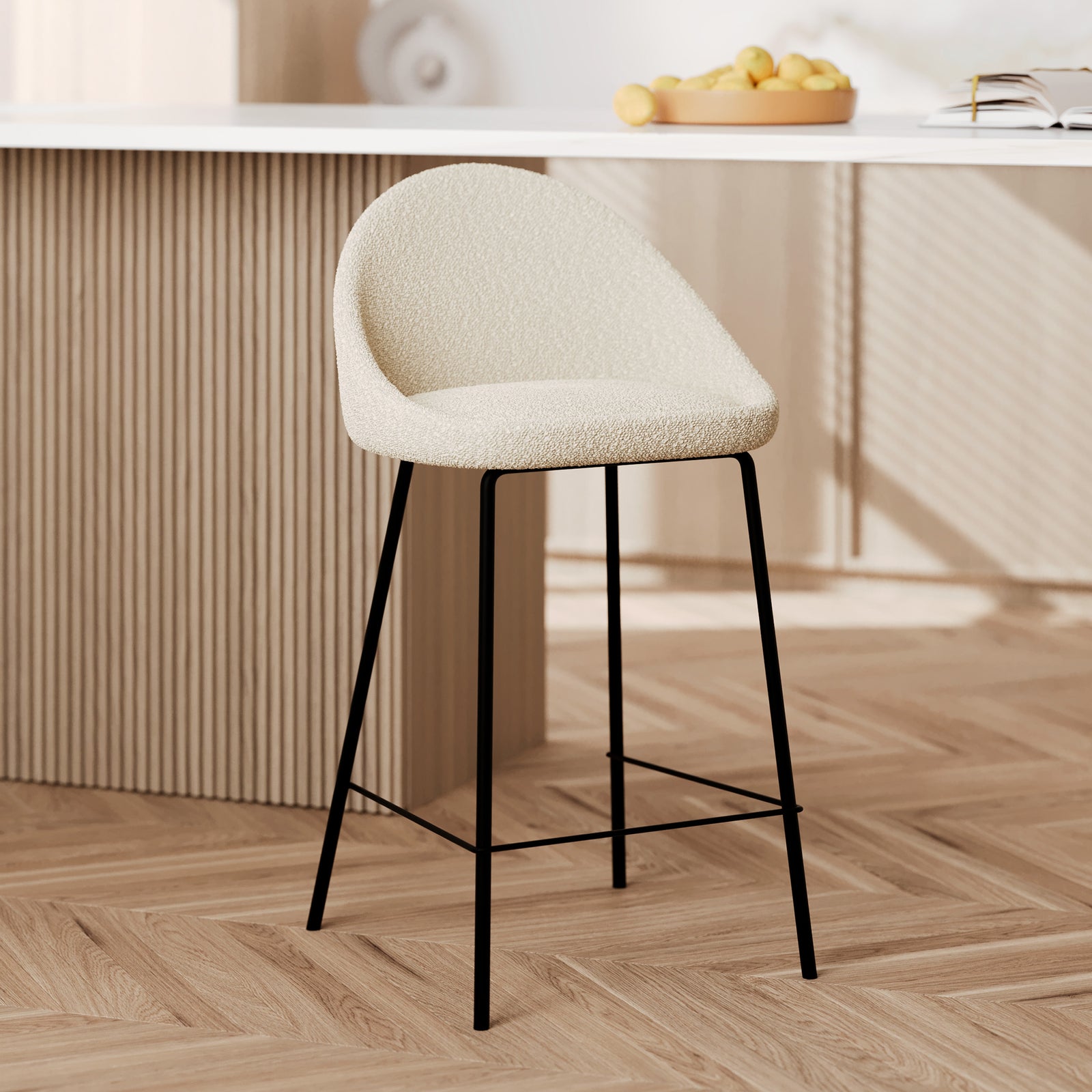 misty chaise de bar ilot_haute_blanche_bouclette_confort_