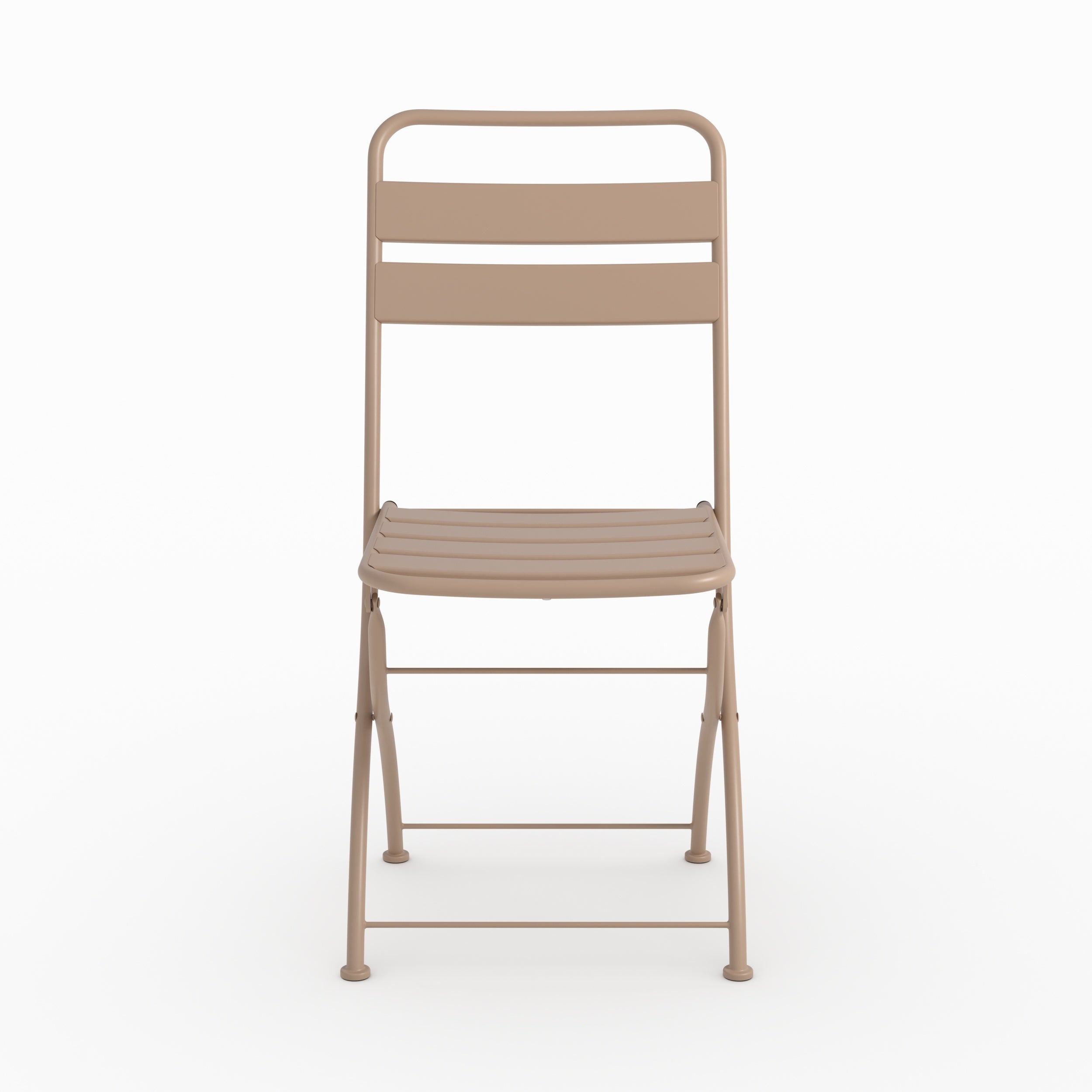 Table et chaises de jardin pliantes Yumi 2 personnes en métal taupe