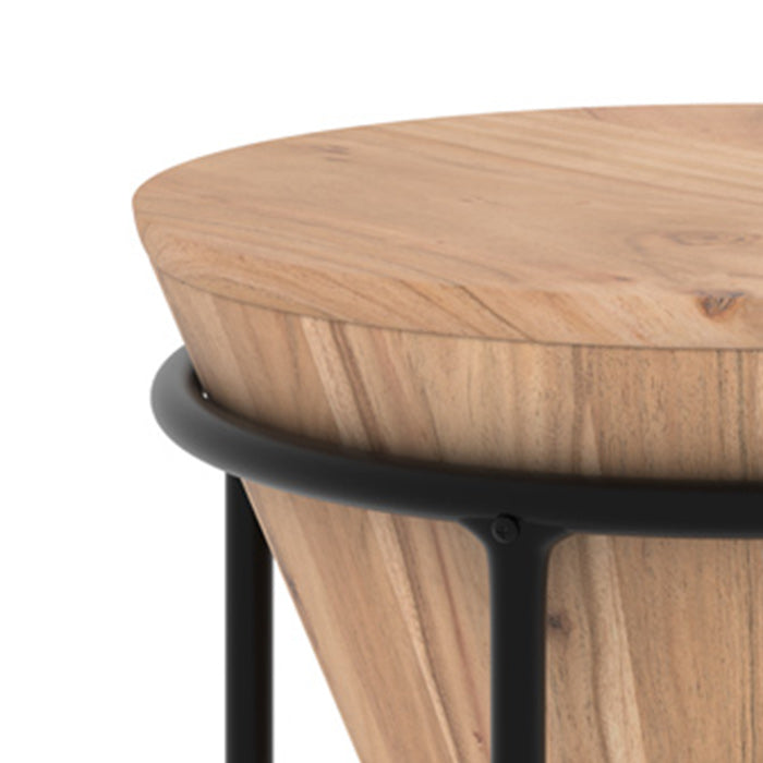 moyenne sellette taille m en bois d accacia et metal mafana