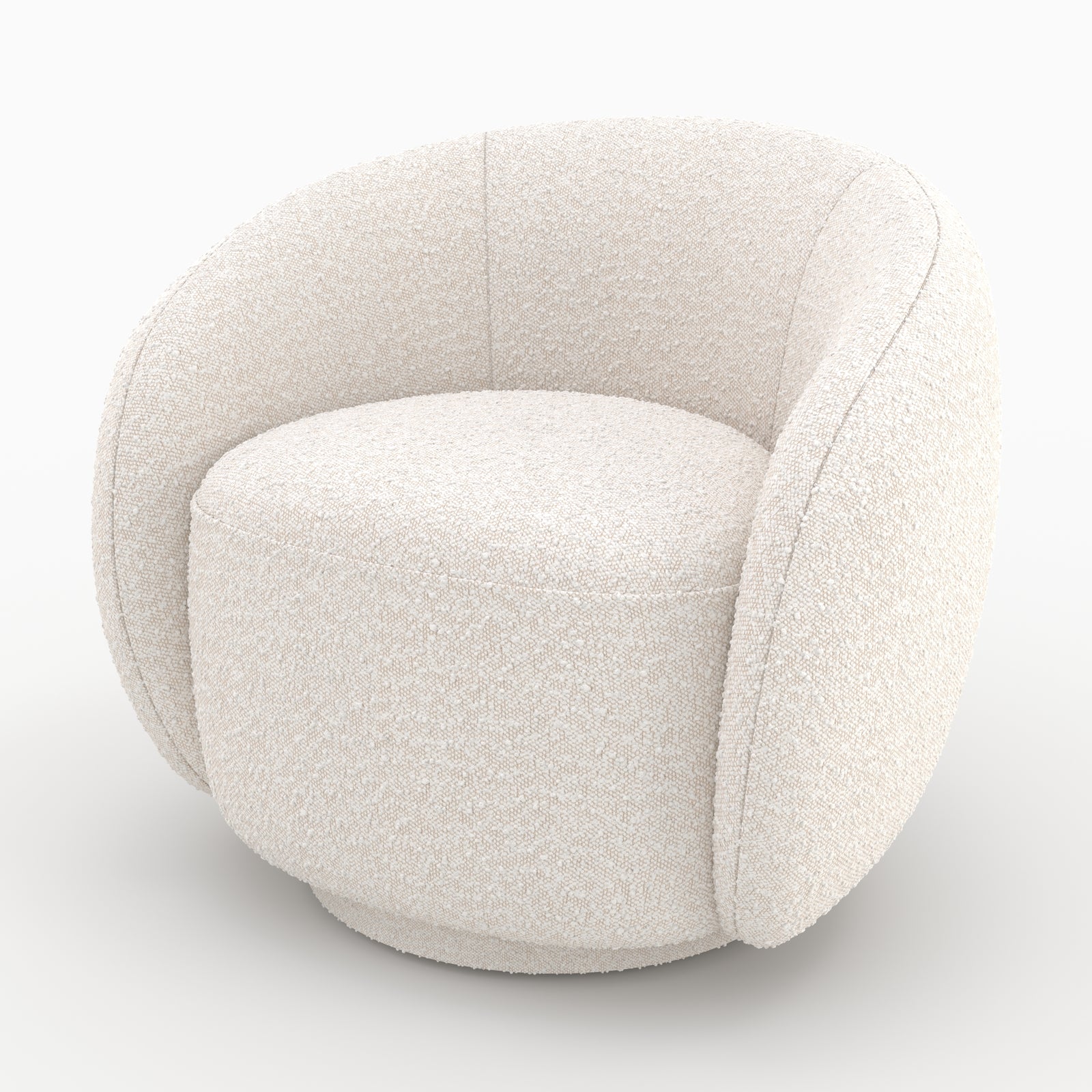 naya fauteuil blanc tissu boucle rendez vous deco salon