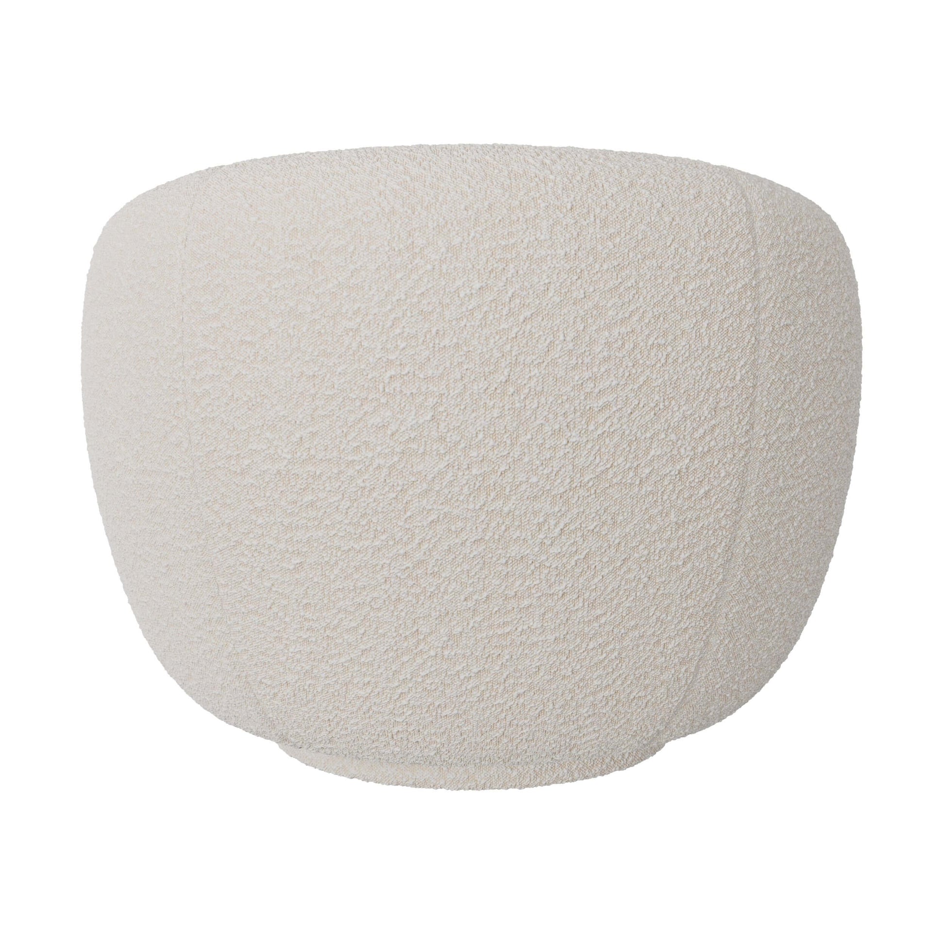 naya fauteuil en tissu blanc boucle
