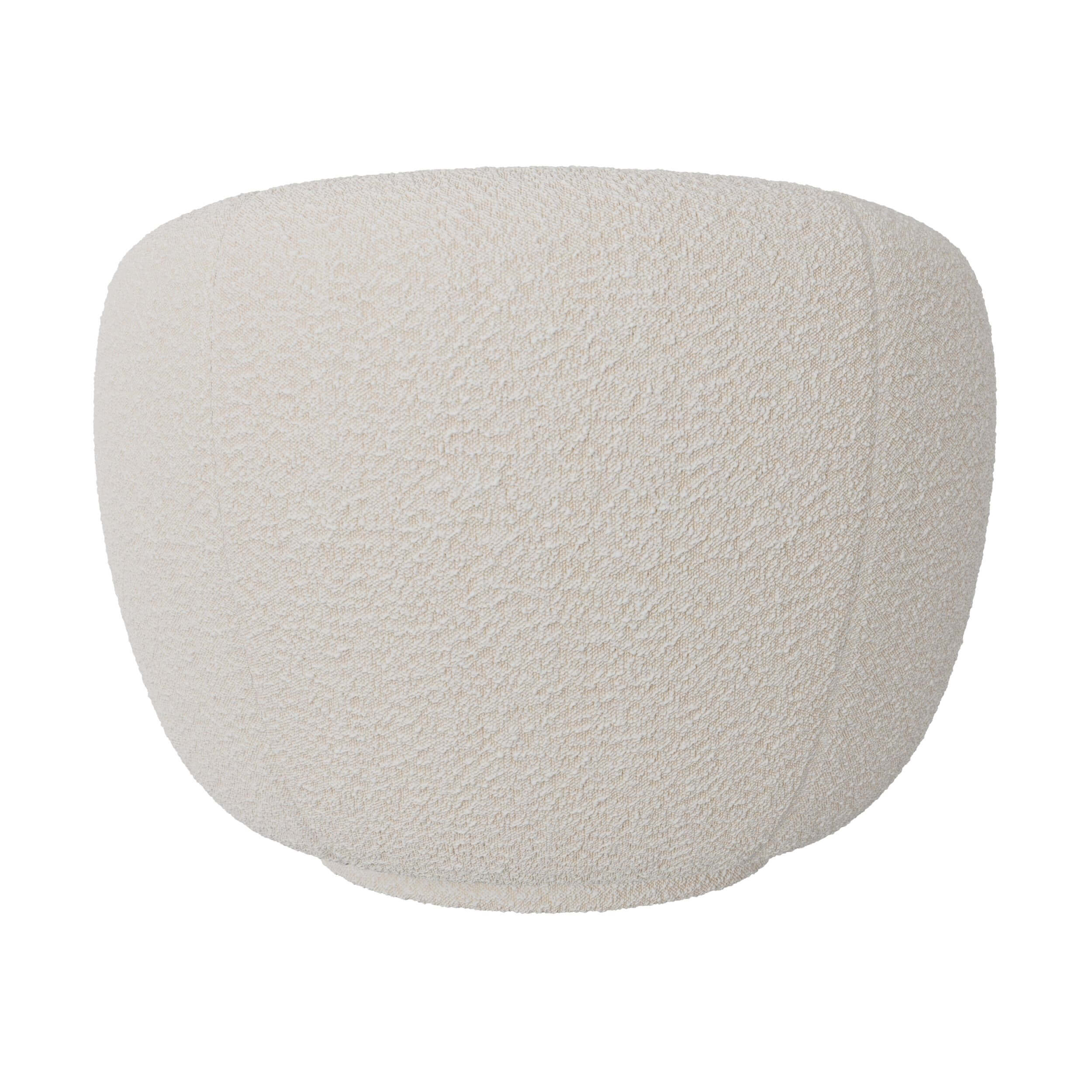 naya fauteuil en tissu blanc boucle