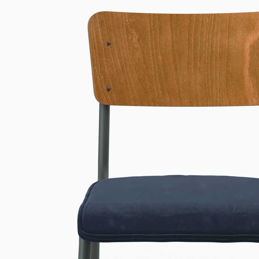nico chaises pack 4 style ecolier velours rendez vous deco