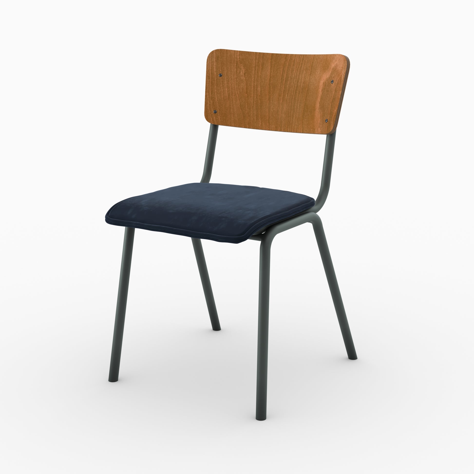 nico chaises velours bleu vert pack 4 ecolier rendez vous deco