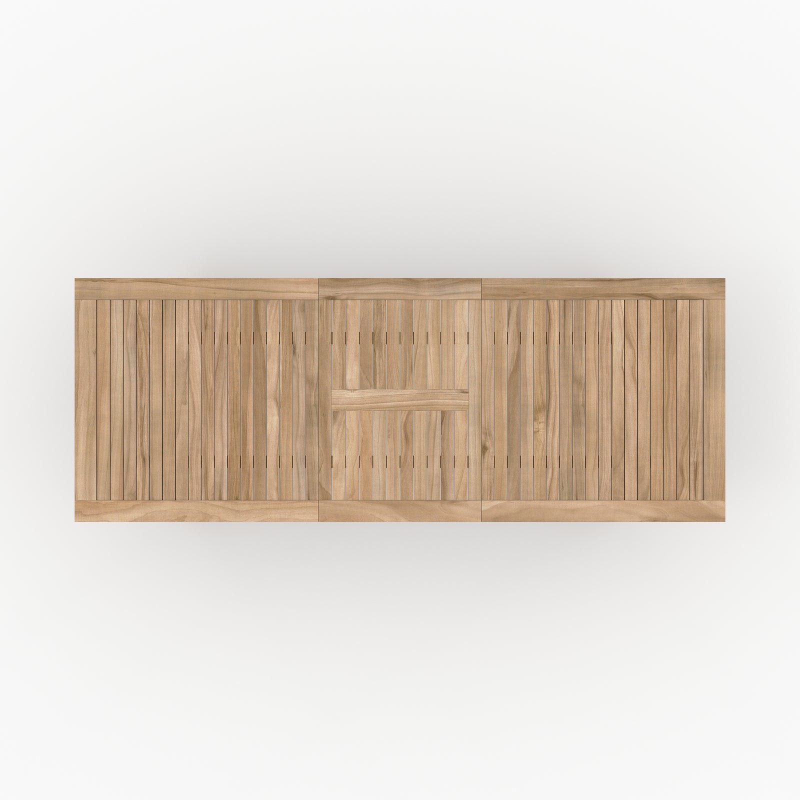 nido ensemble table et chaise de jardin bois de teck 6 personnes fond beige