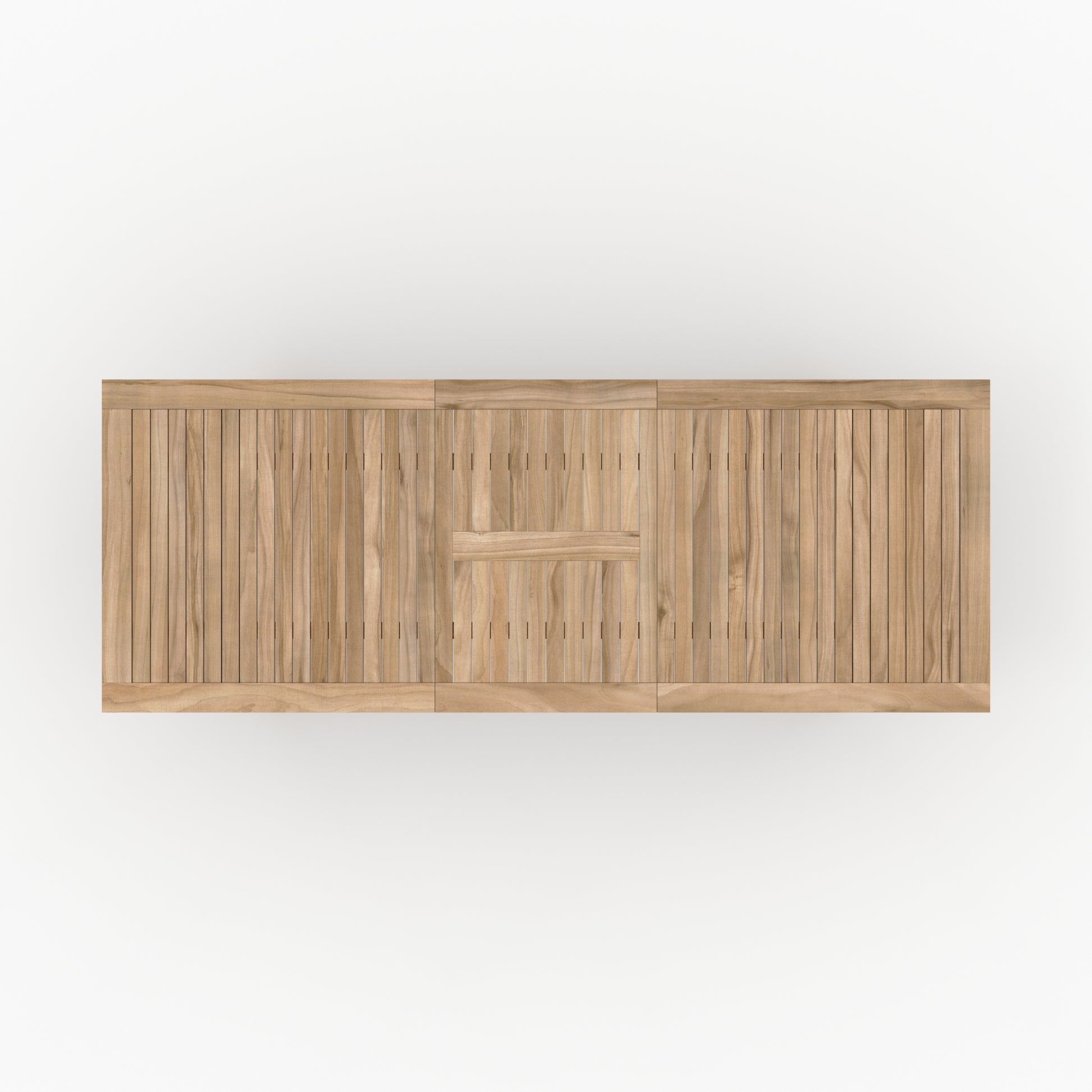 nido ensemble table et chaise de jardin bois de teck 6 personnes fond beige