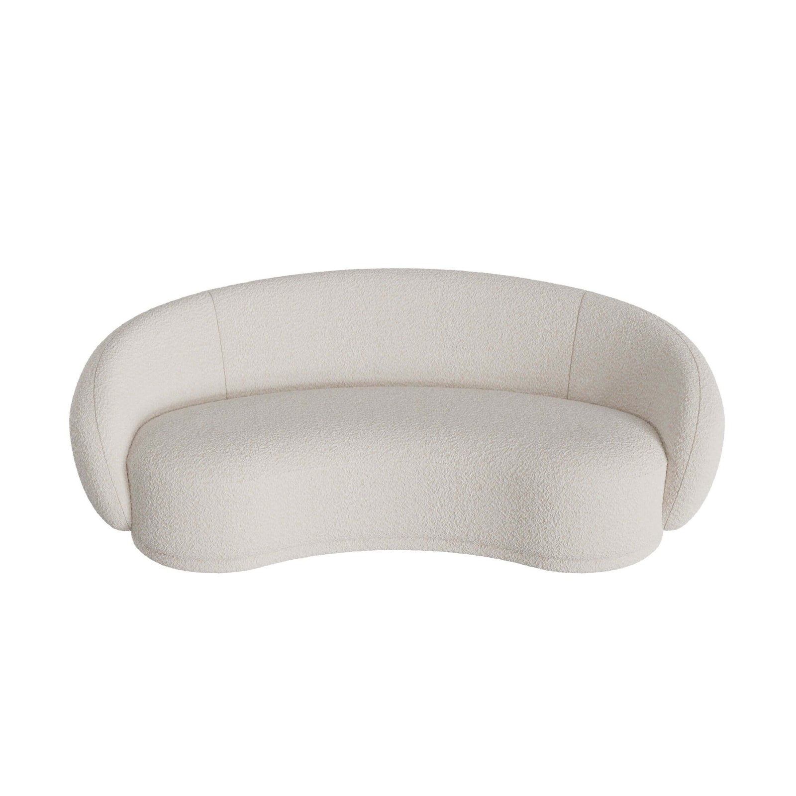 nova canape 3 places en tissu boucle blanc