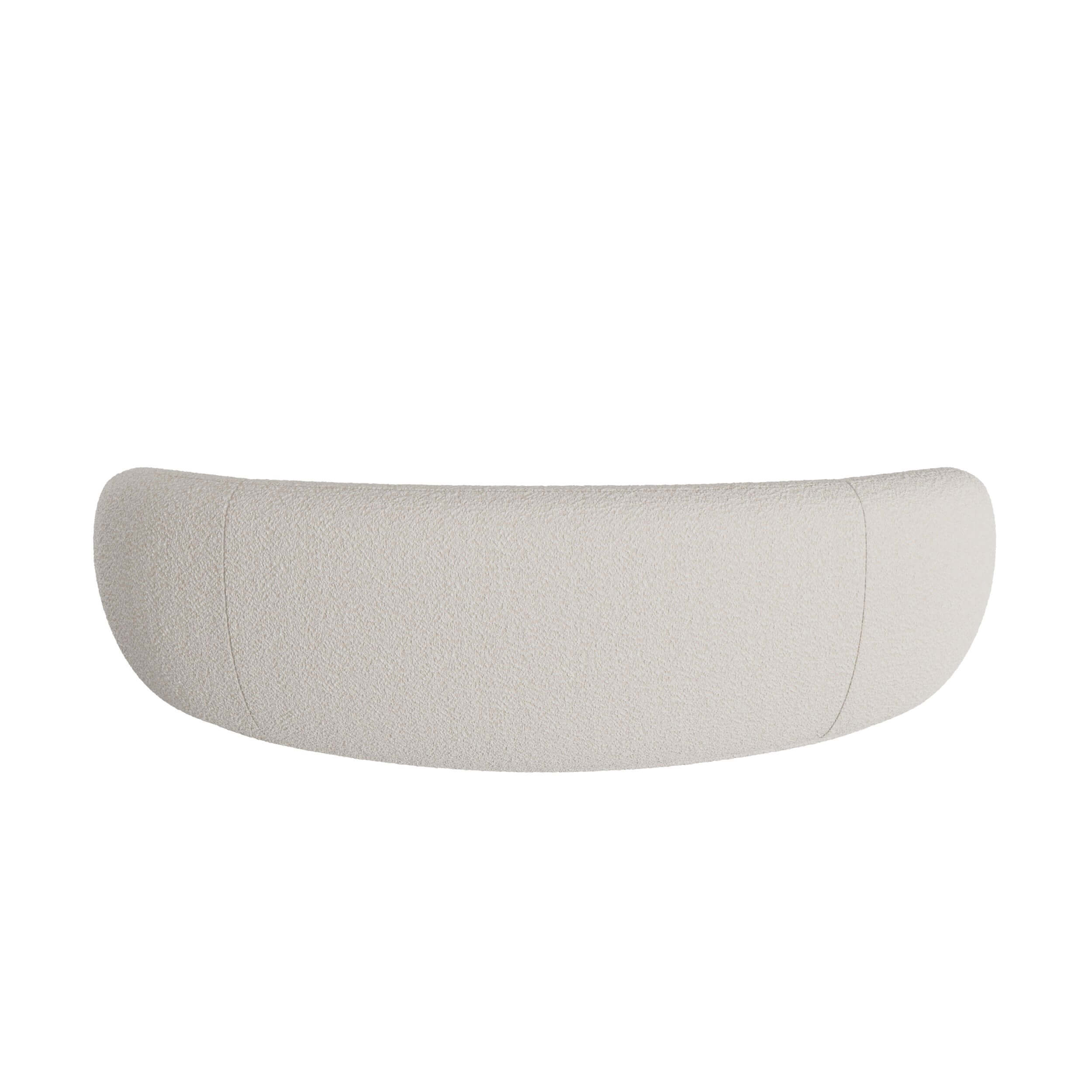nova canape en tissu boucle blanc 3 places