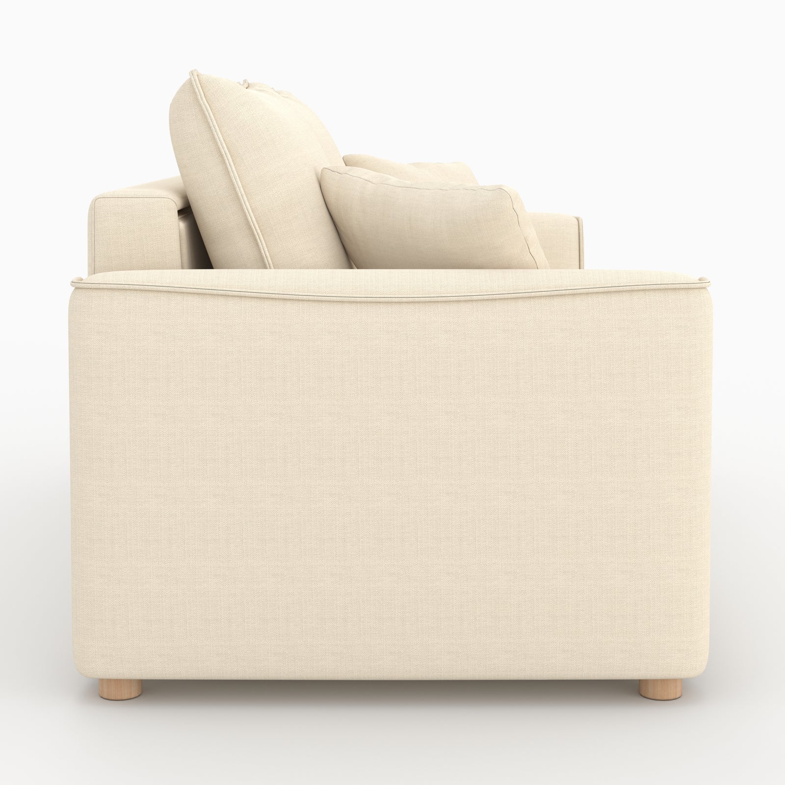 olympe canape convertible 2 places en tissu texture beige