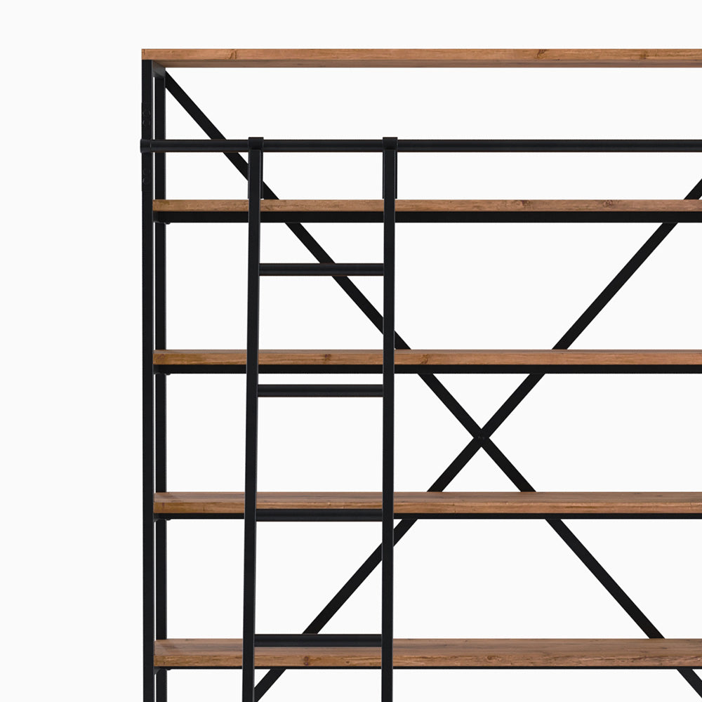 pack 2 bibliotheques kasi en bois et metal