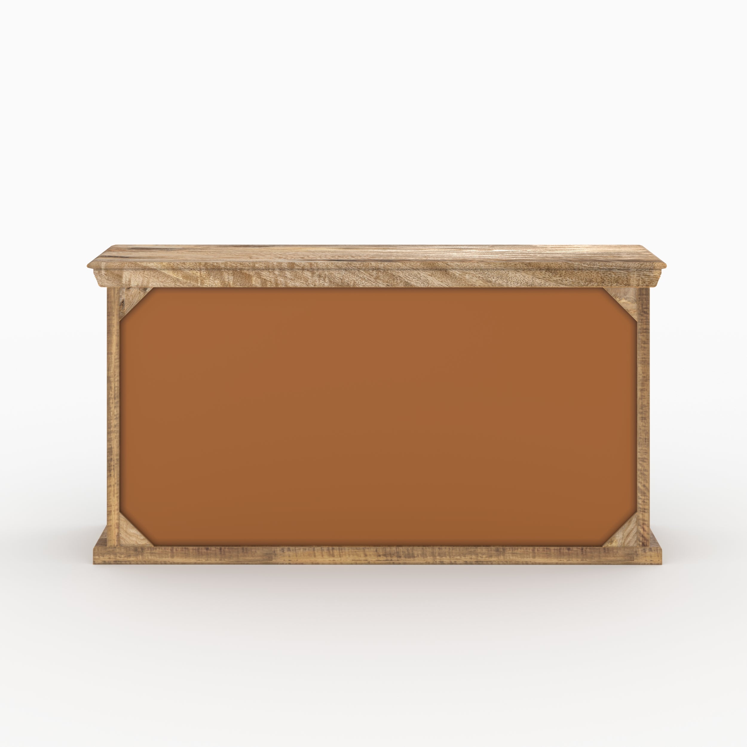 pack 2 buffets tabuk en bois de manguier et metal gris