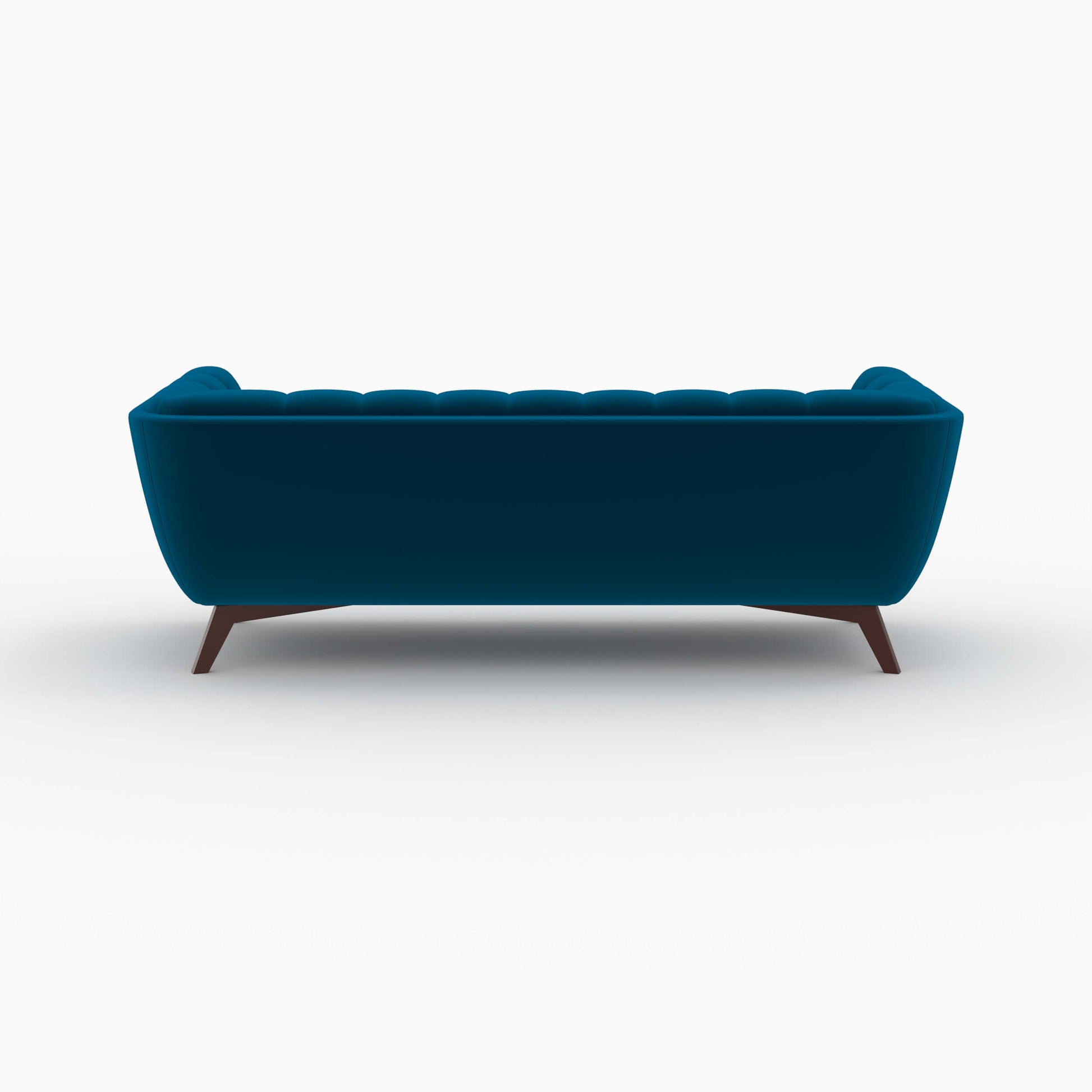 pack 2 canapes en velours bleu mona 5 places