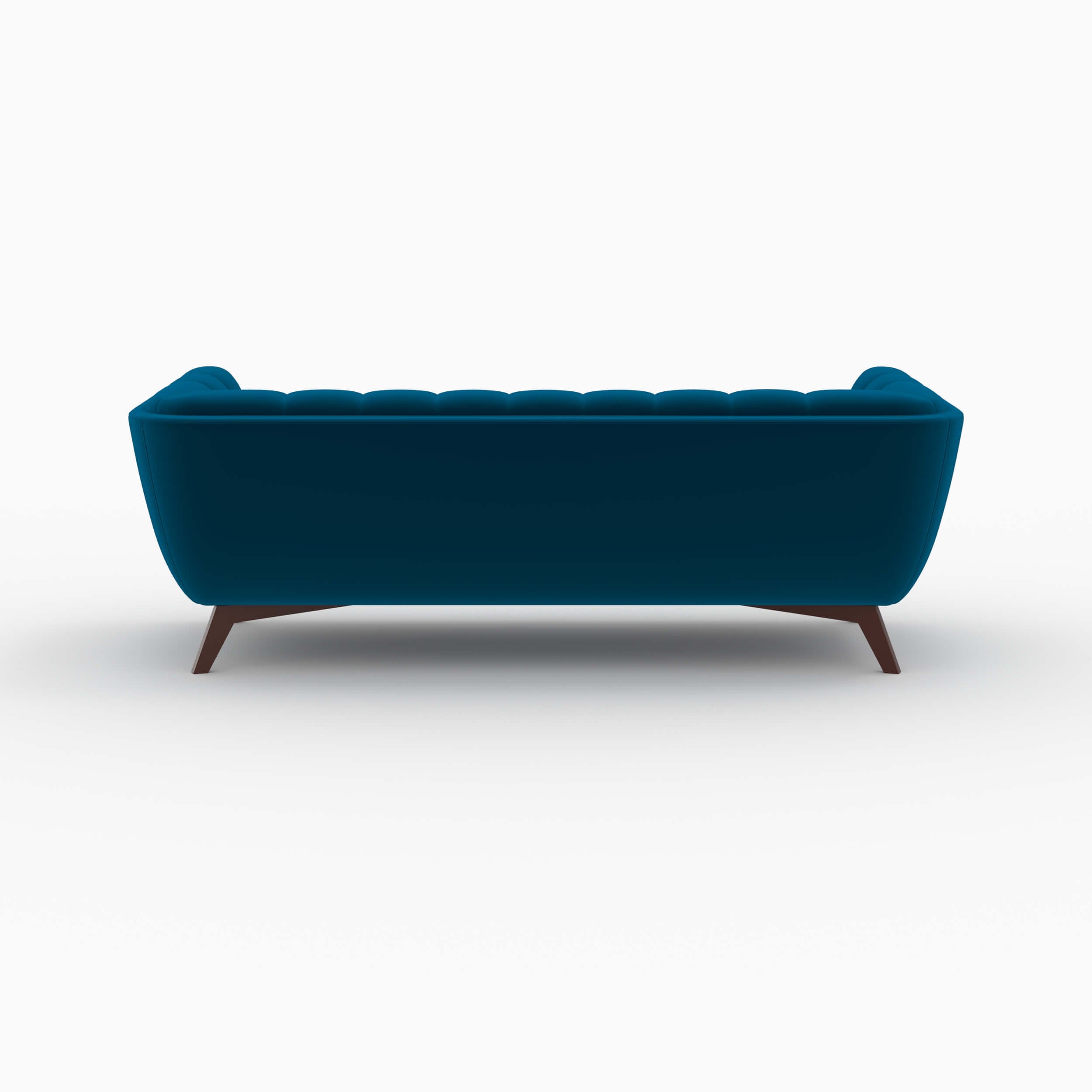 pack 2 canapes en velours bleu mona 5 places