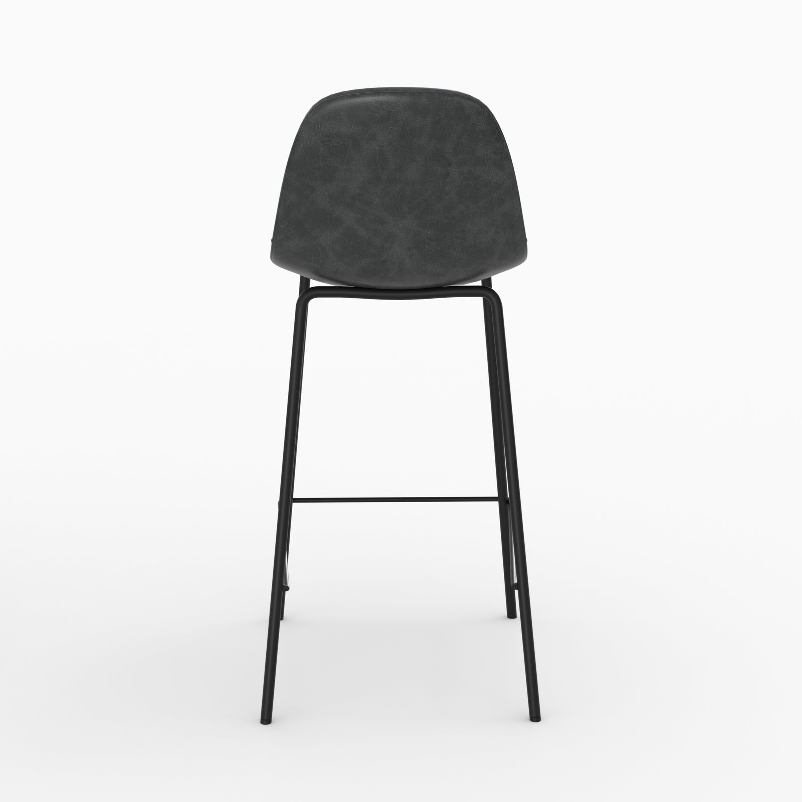 pack 4 chaises bar 65 cm taupe et gris noir henrik