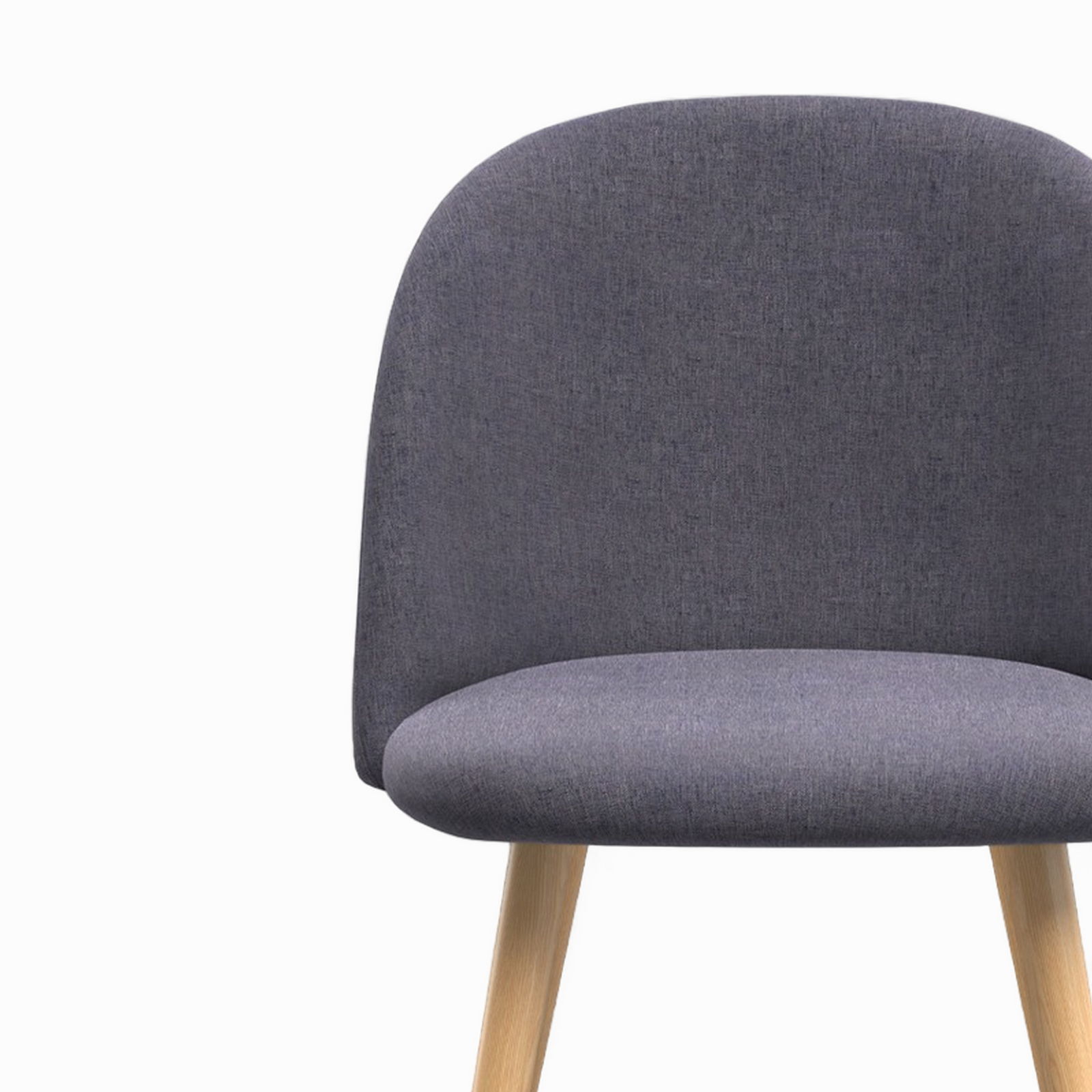 pack 4 chaises cozy en tissu gris bleu chine