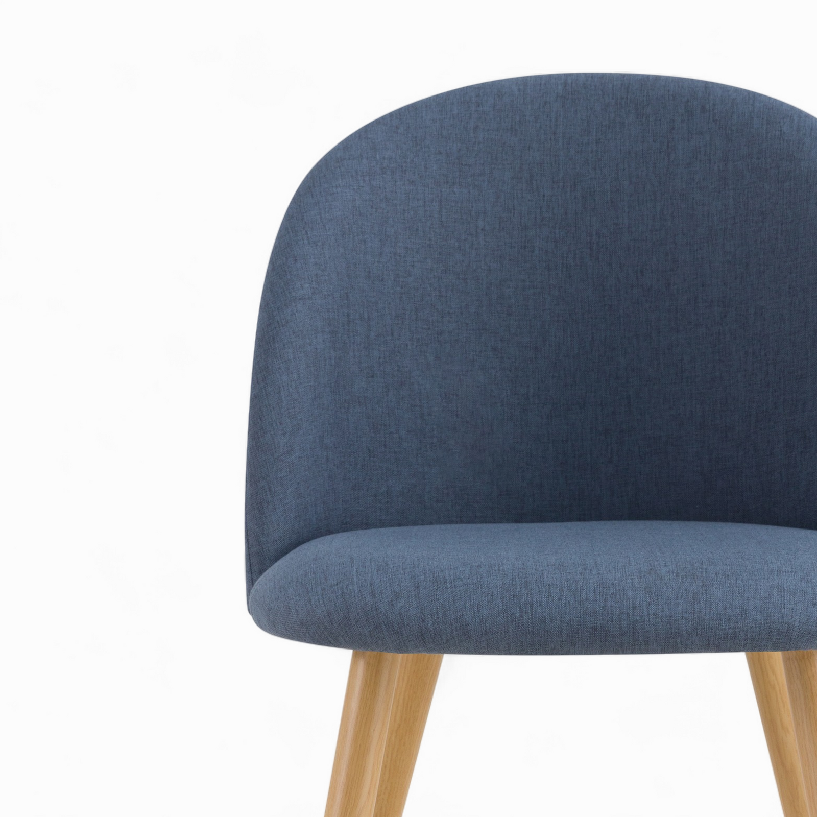 pack 4 chaises cozy tissu gris bleu chine