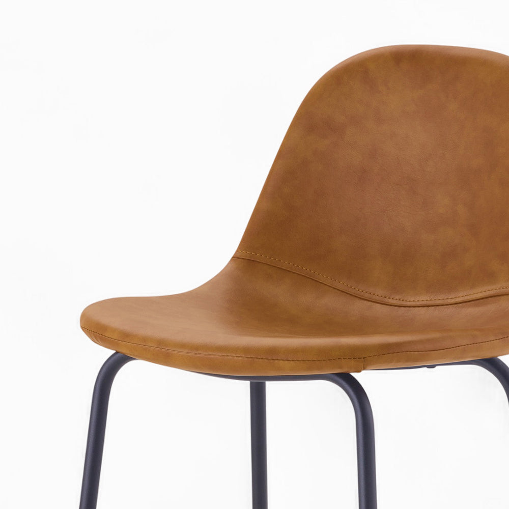 pack 4 chaises de bar henrik camel et grises noires 65 cm
