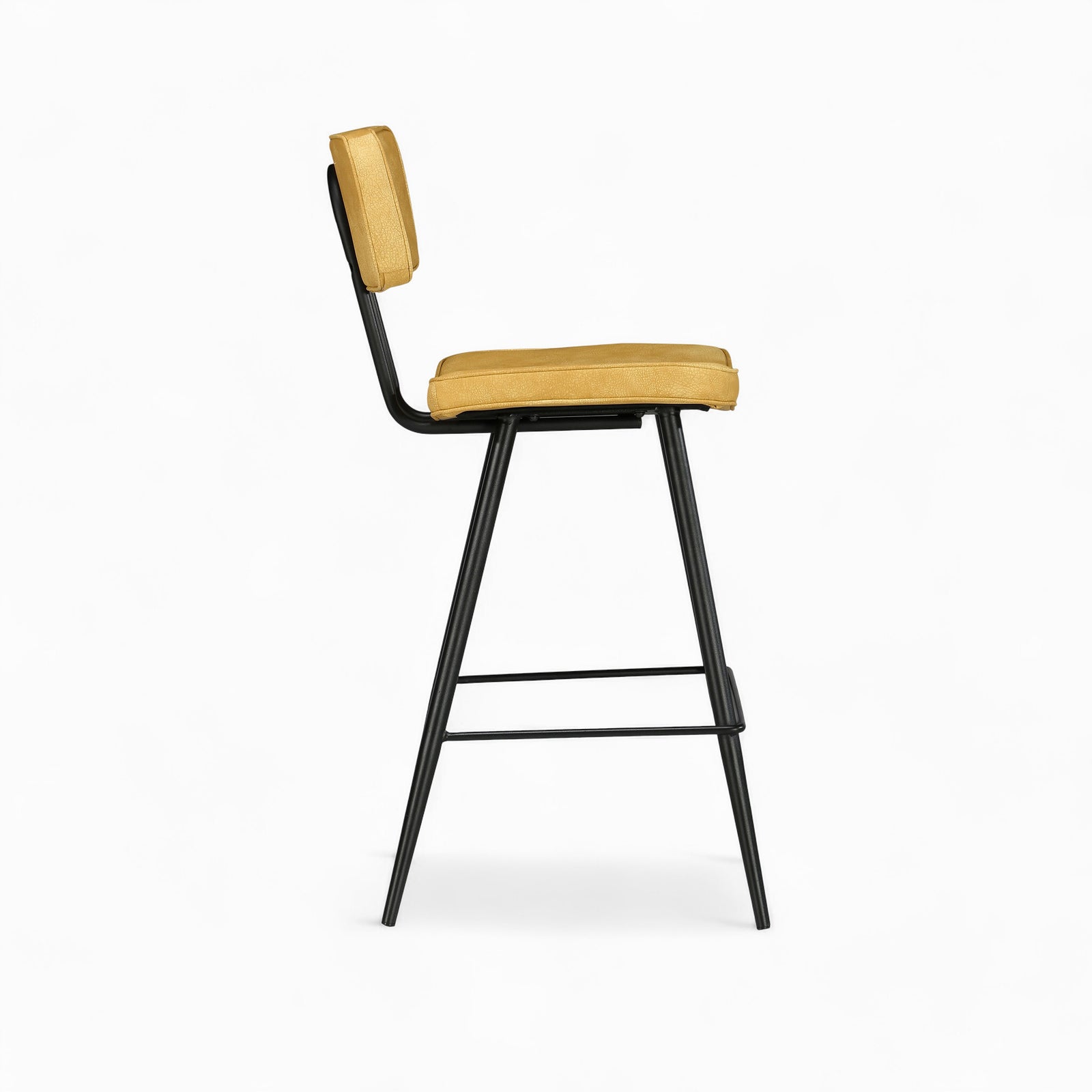 pack 4 chaises de bar texas cuir sythetique jaune et bleu 66 cm