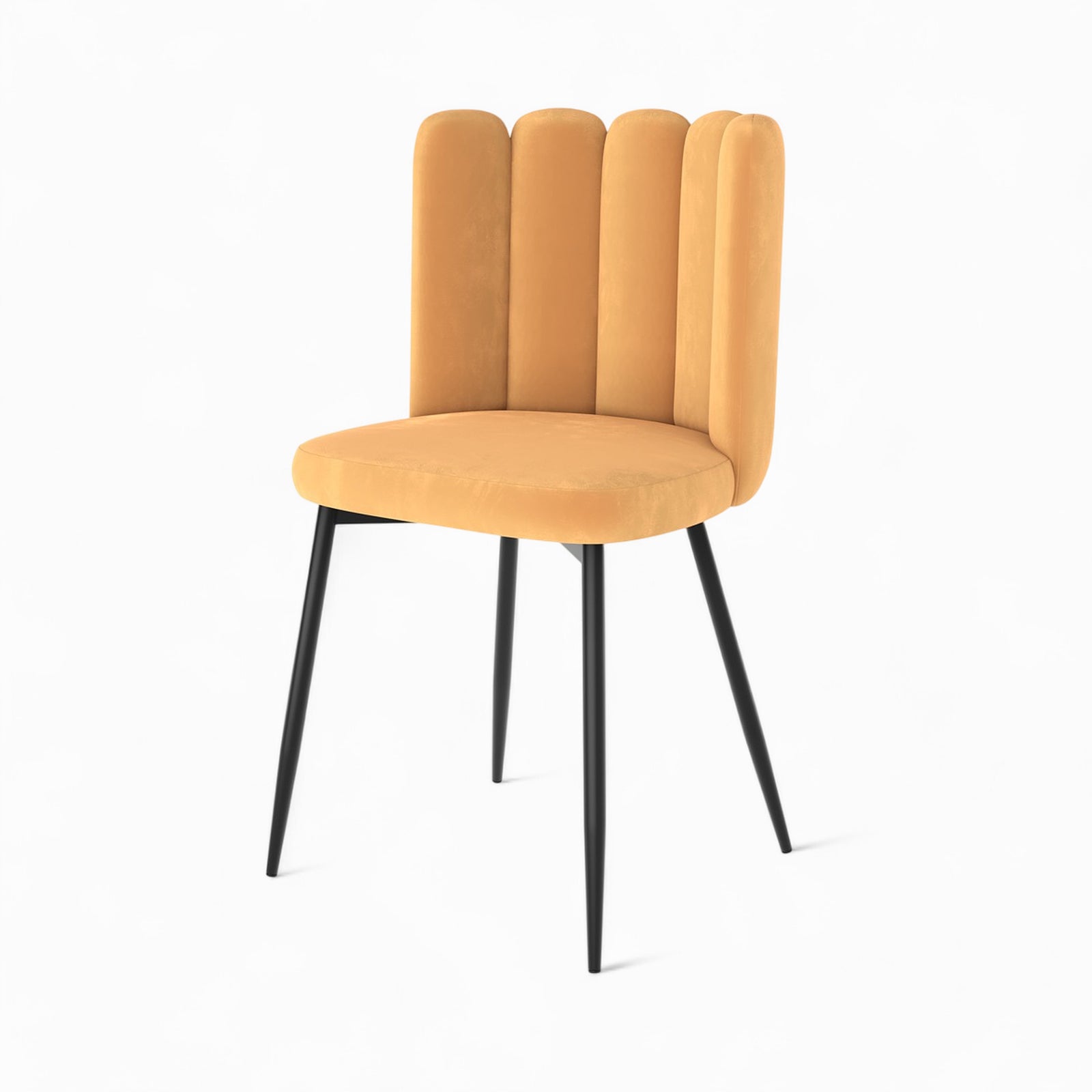 pack 4 chaises en velours bleu et jaune rosy