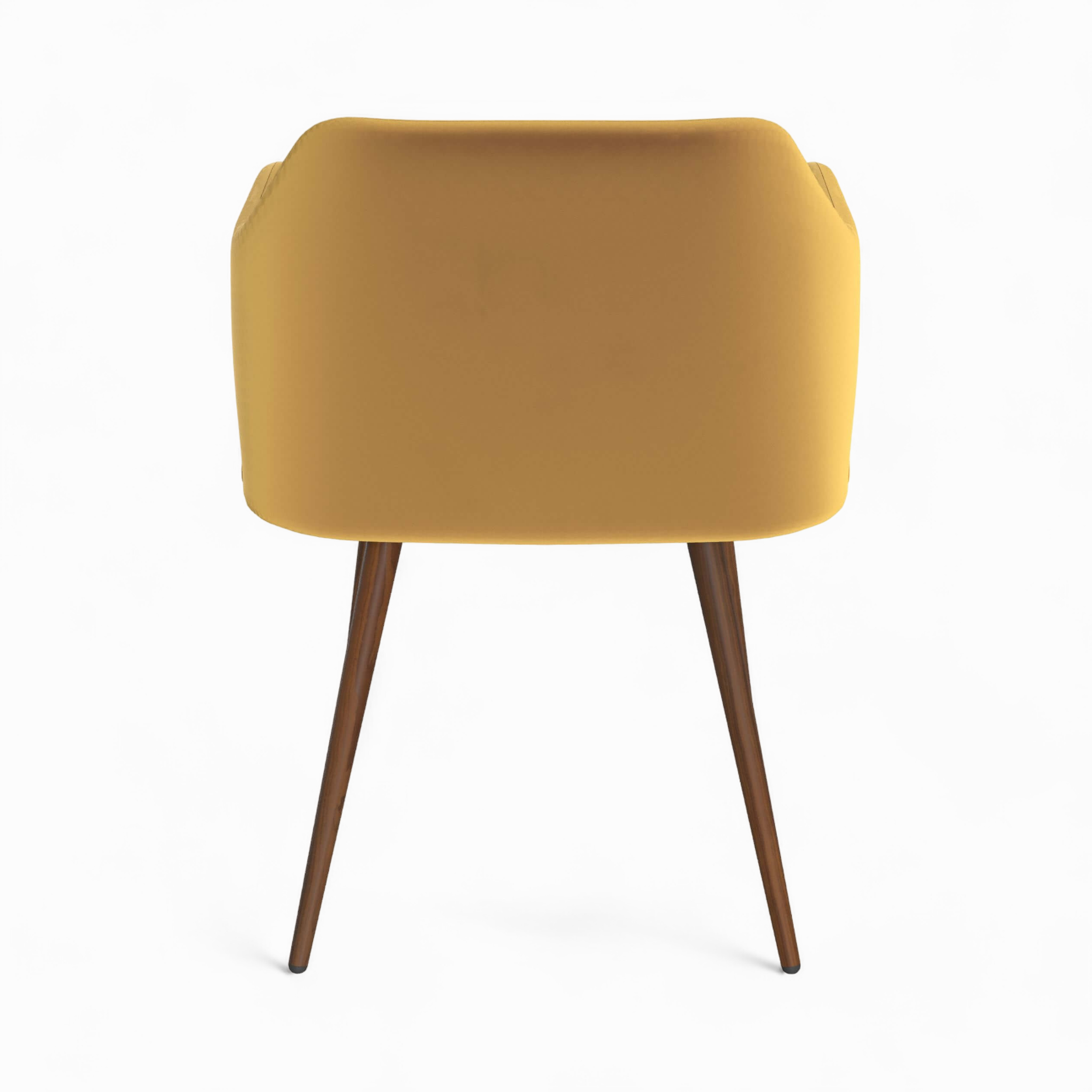 pack 4 chaises en velours jaune et vert daisy