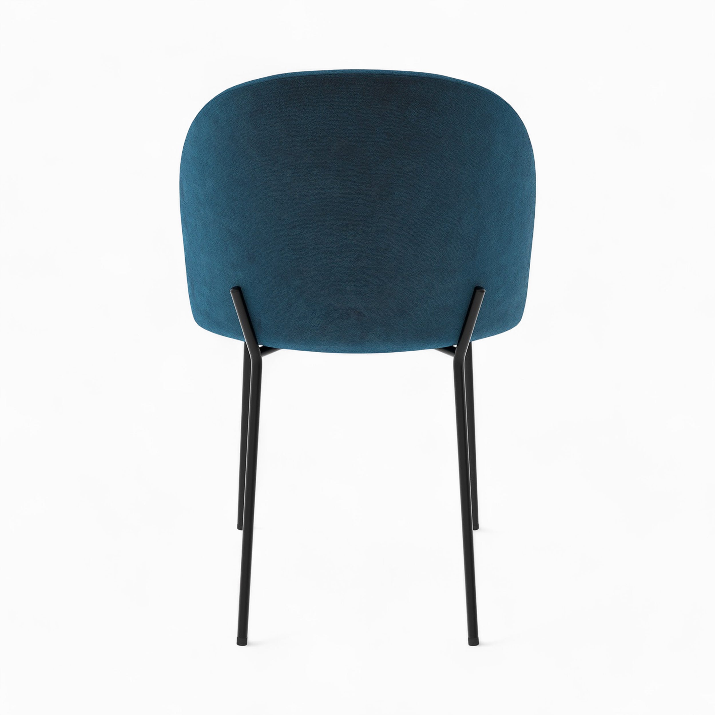 pack 4 chaises karl en velours bleu et jaune