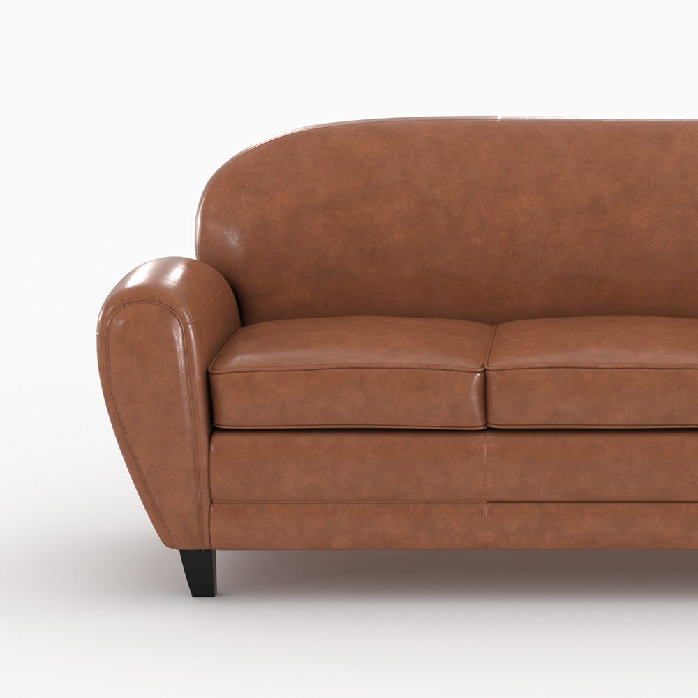 pack canape 3 places et 1 feuteuil camel cuir club