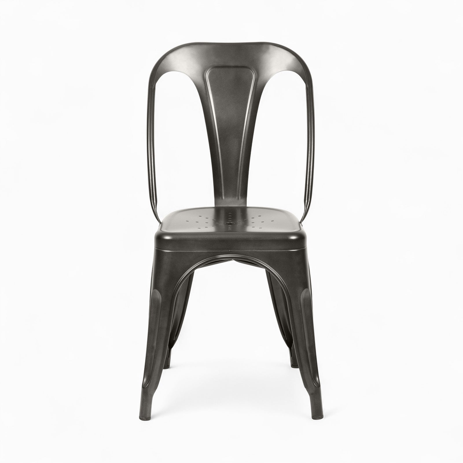 pack chaises metal 4 indus gris chrome anthracite rendez vous deco