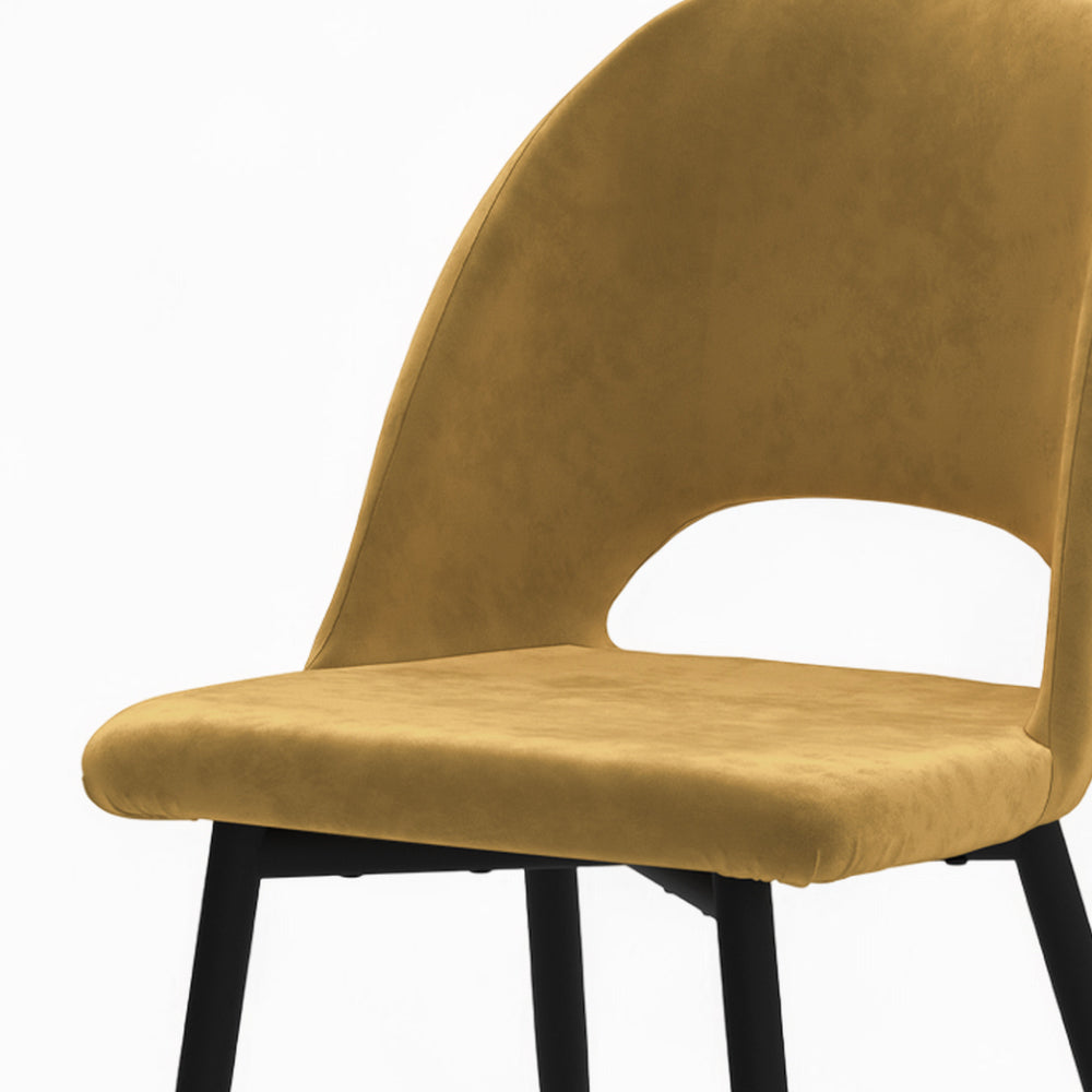 pack chaises penelope jaune et vert velours 4 rendez vous deco