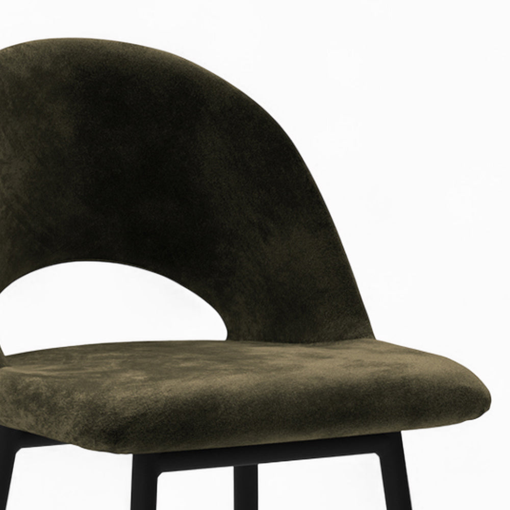 pack complet penelope velours vert chaises et bar 65 cm