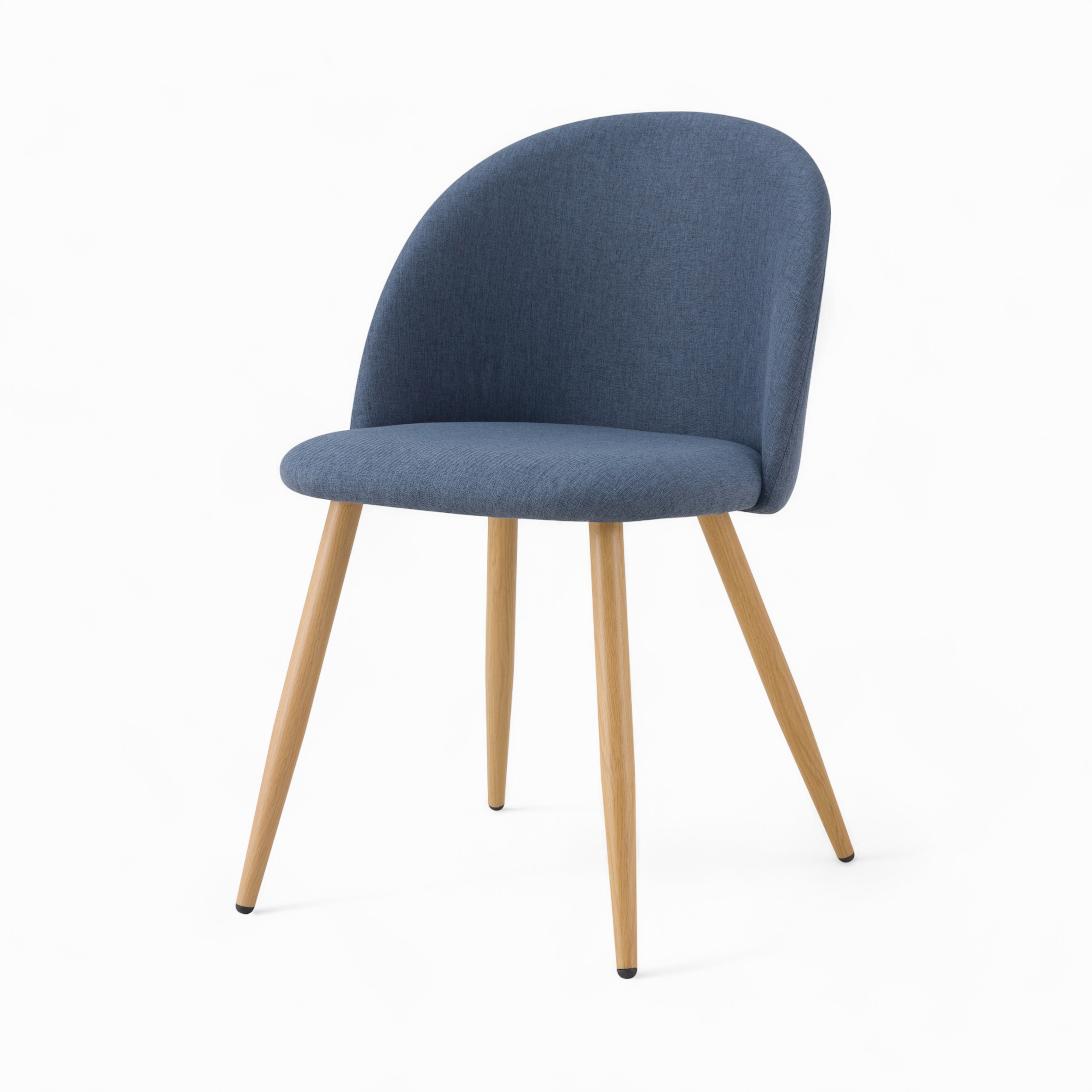 pack cozy 4 chaises en tissu gris et bleu chine