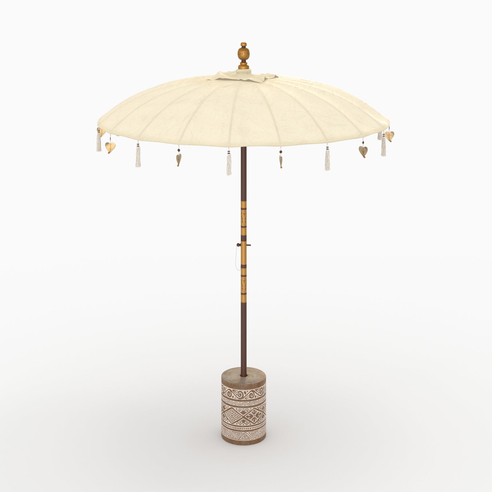 pack jardin ali parasol et pied en bois
