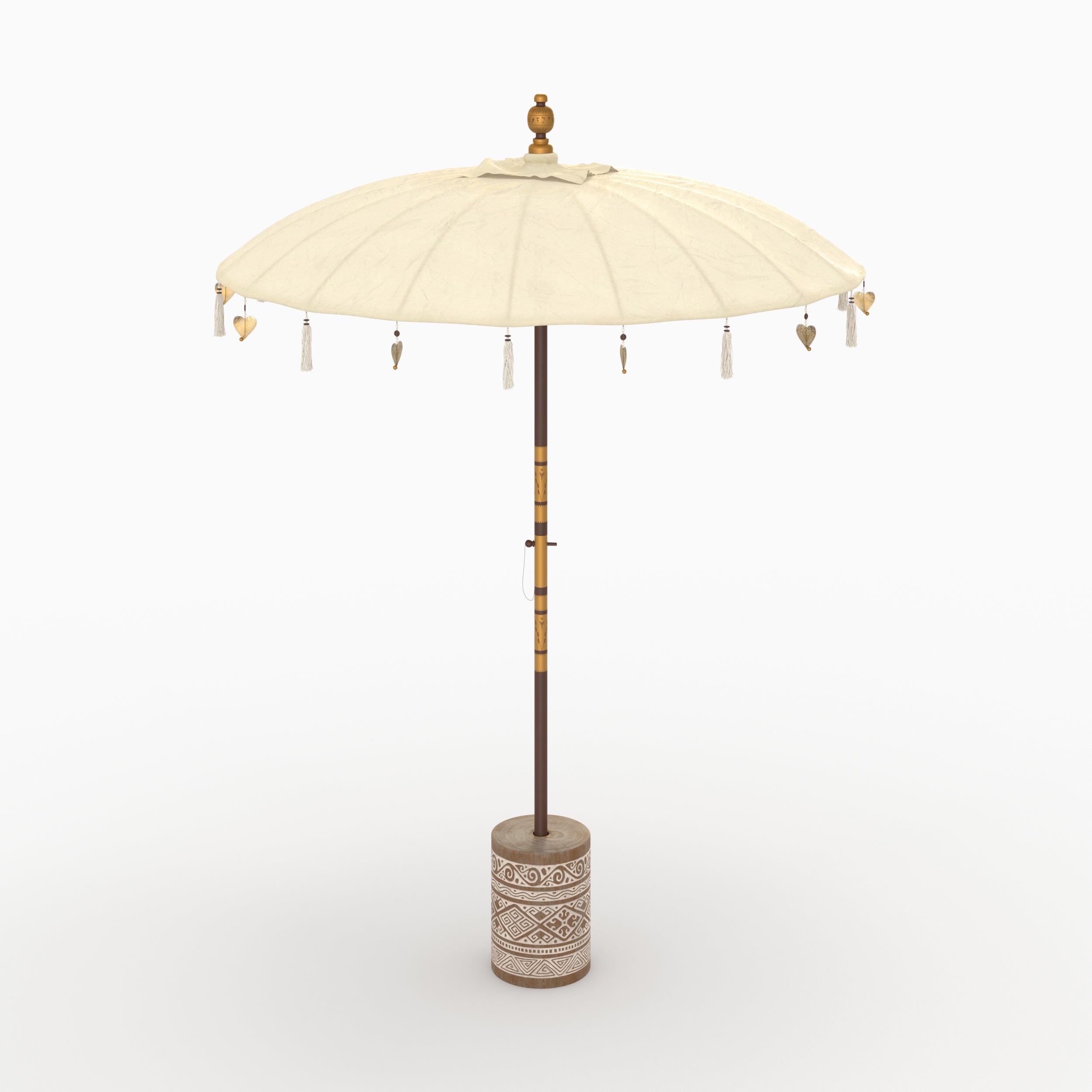 pack jardin ali parasol et pied en bois