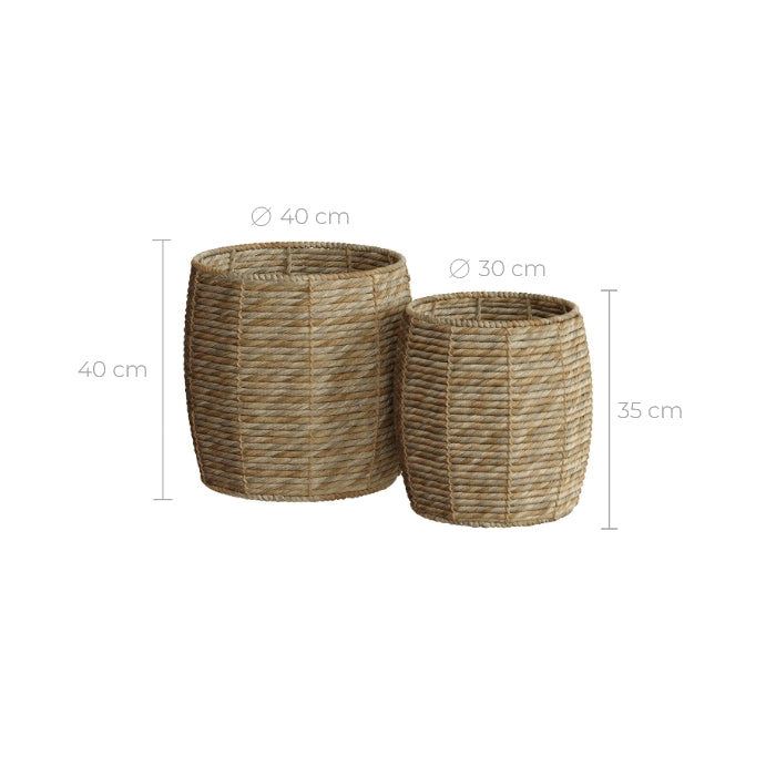panier lot de 2 rond ezra fibre naturelle