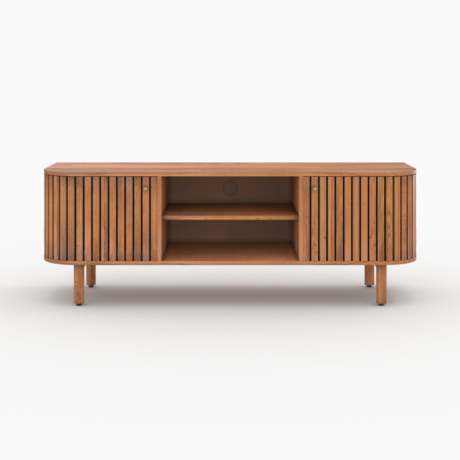 paola meuble tv en bois d acacia