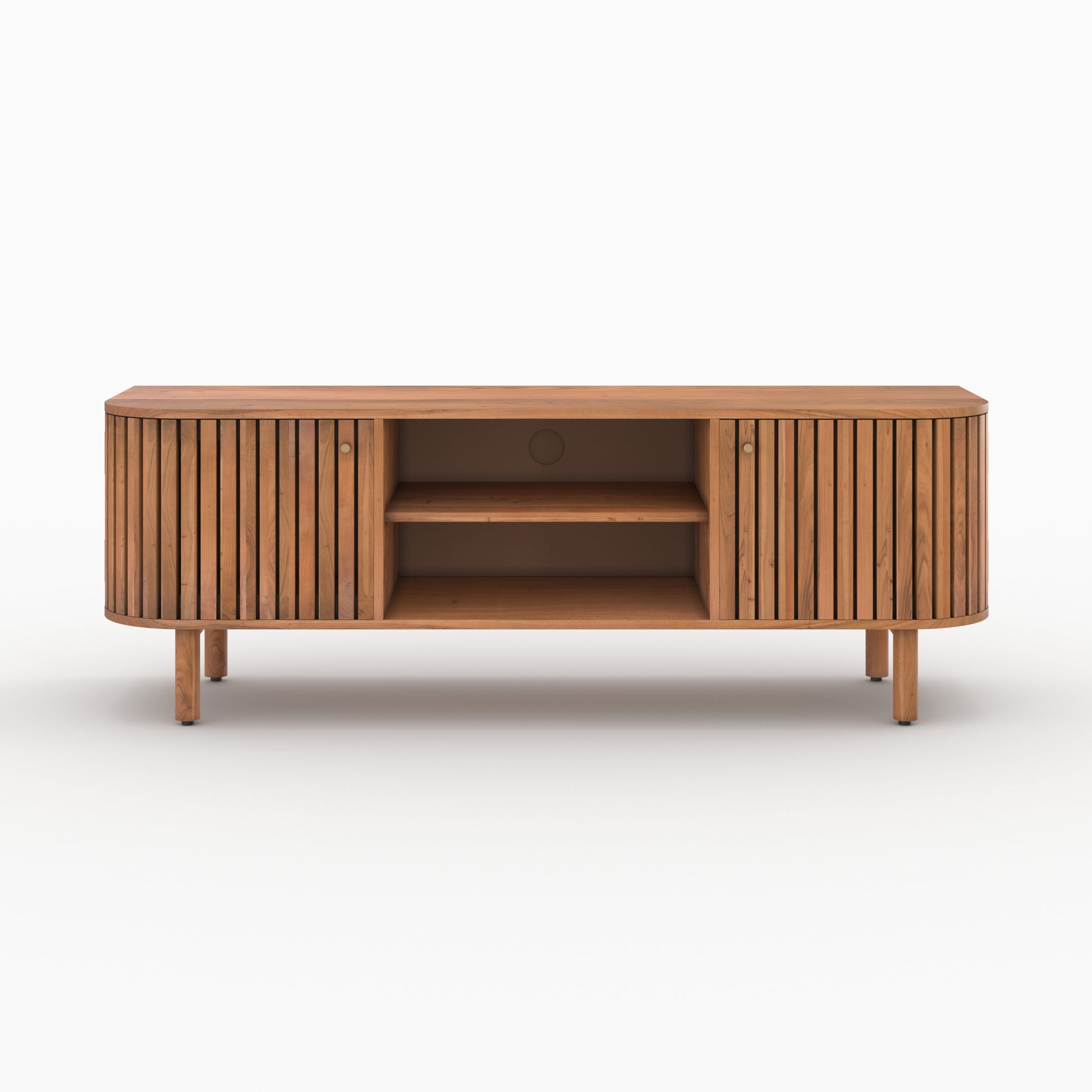 paola meuble tv en bois d acacia