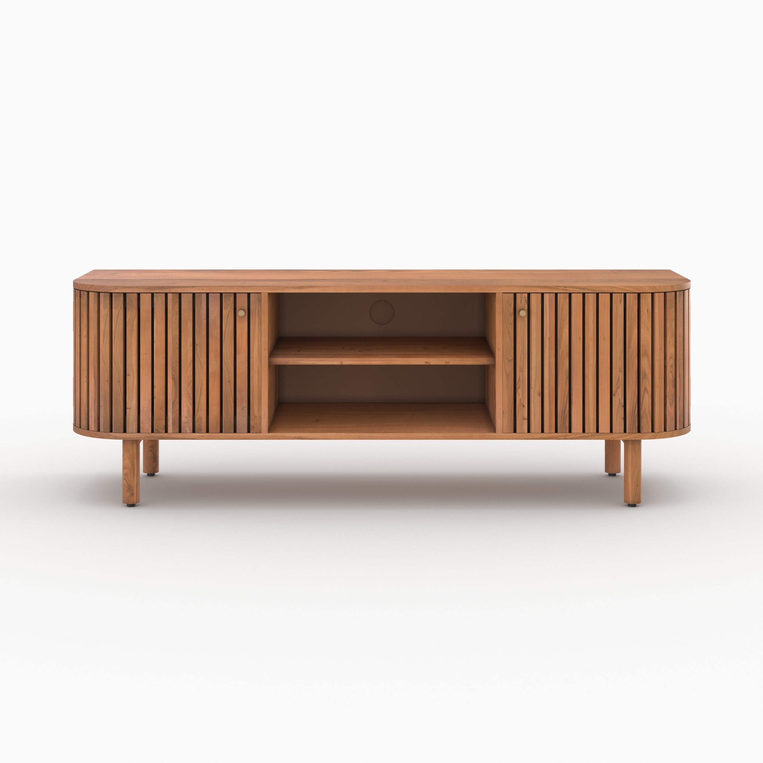 paola meuble tv en bois d acacia