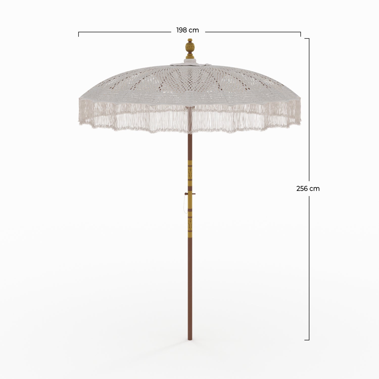 parasol macrame blanc bois de cocotier boheme_1