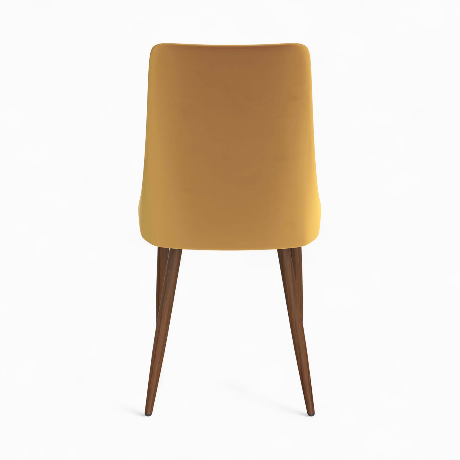 penelope 4 chaises jaune velours dossier haut asymetrique pack rendez vous deco