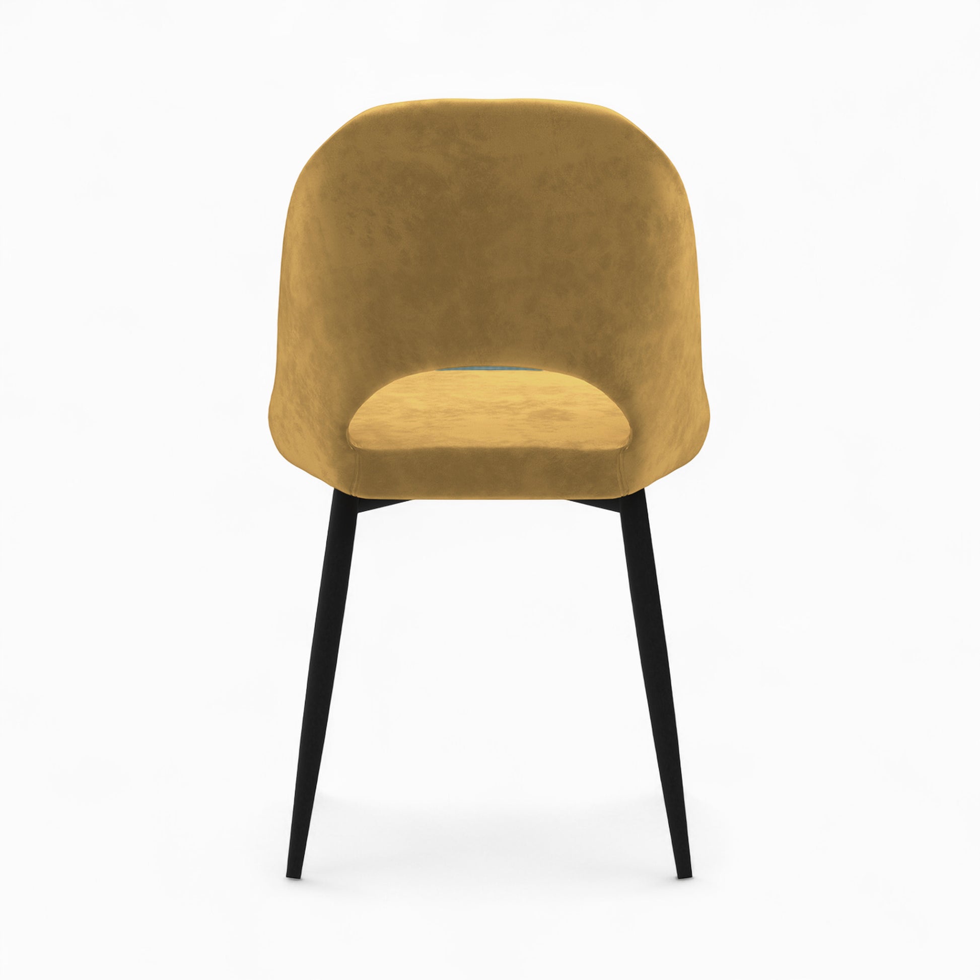 penelope 4 chaises velours jaune et vert pack rendez vous deco