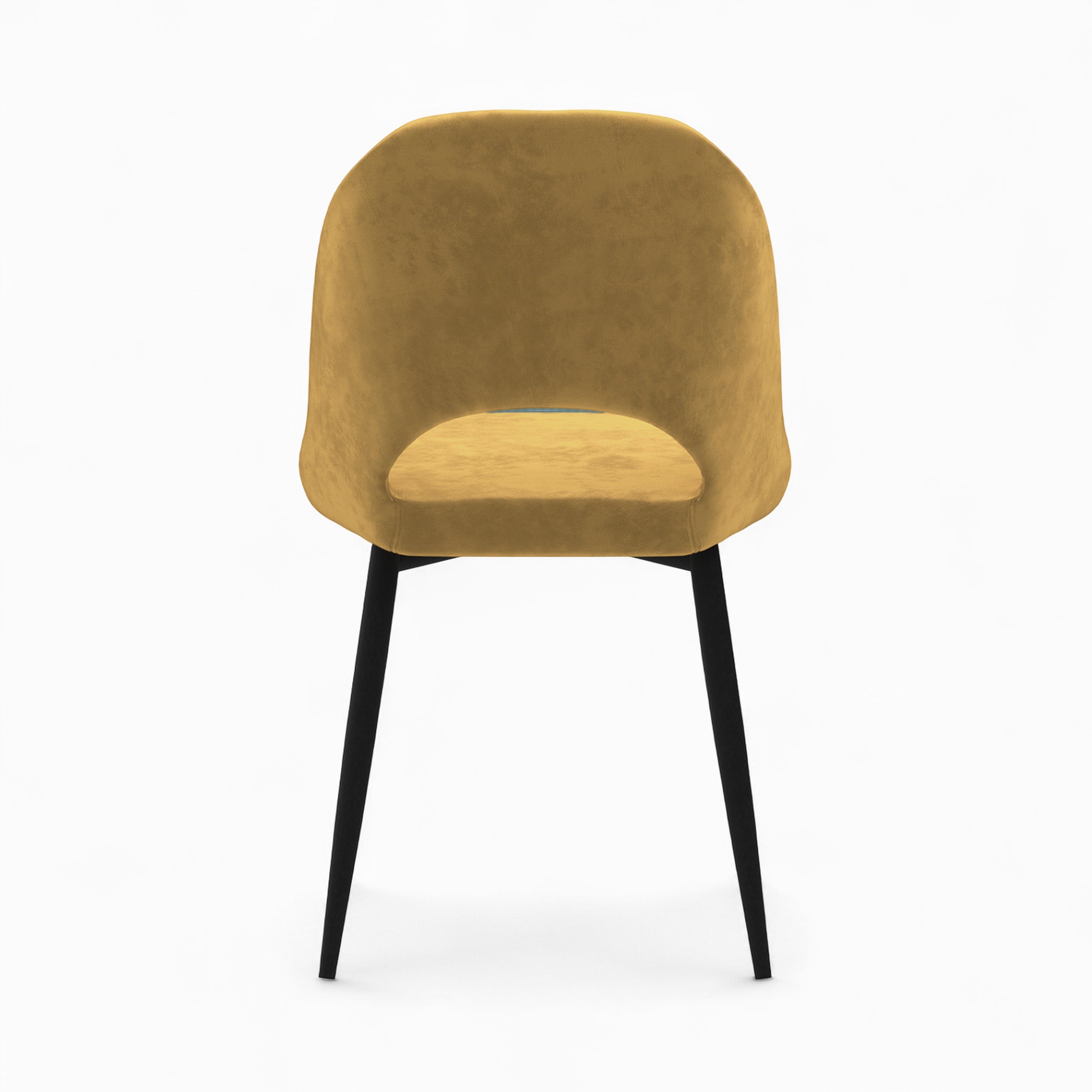 penelope 4 chaises velours jaune et vert pack rendez vous deco